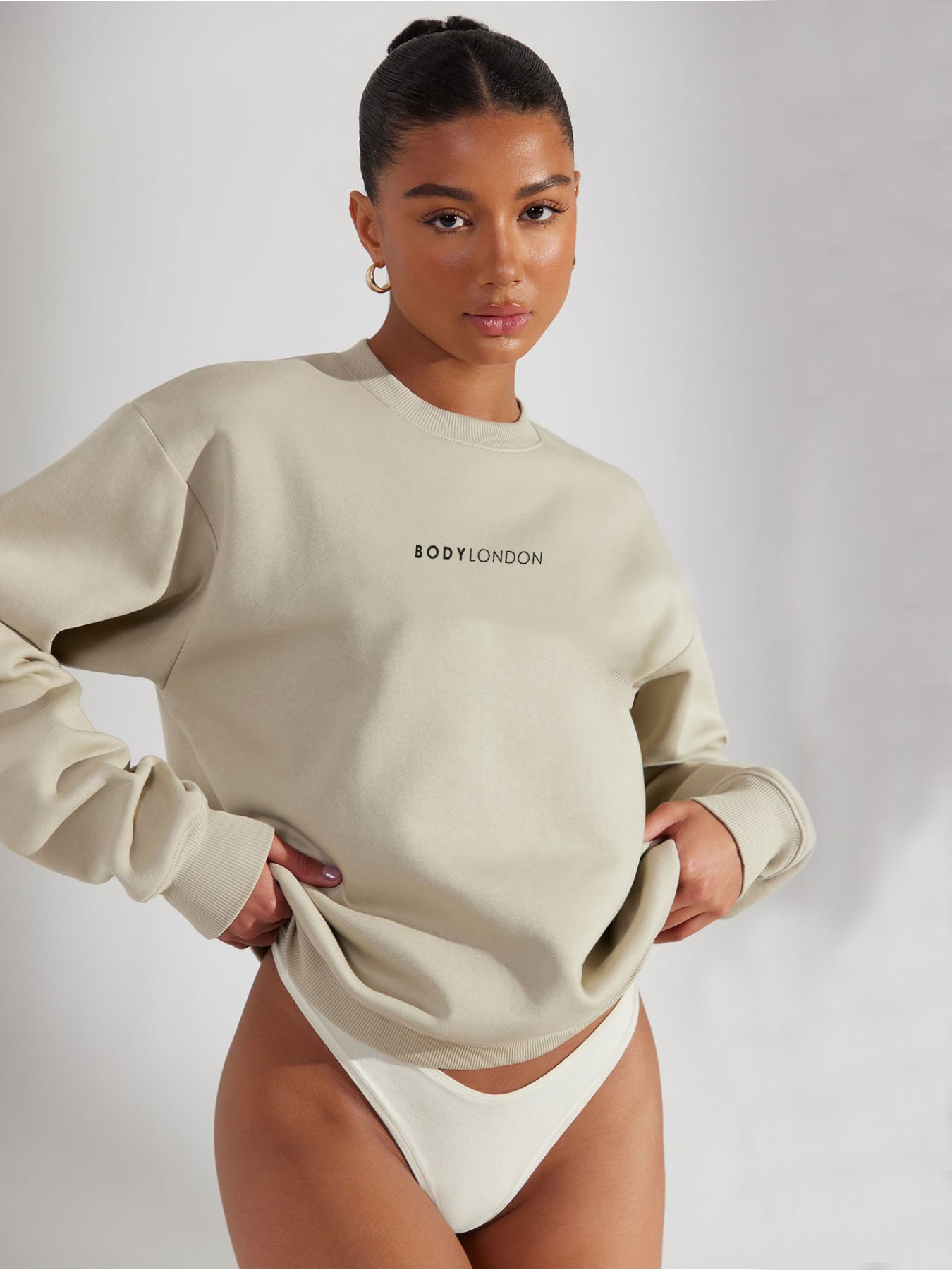 BodyLondon Bisiklet Yaka Sweatshirt