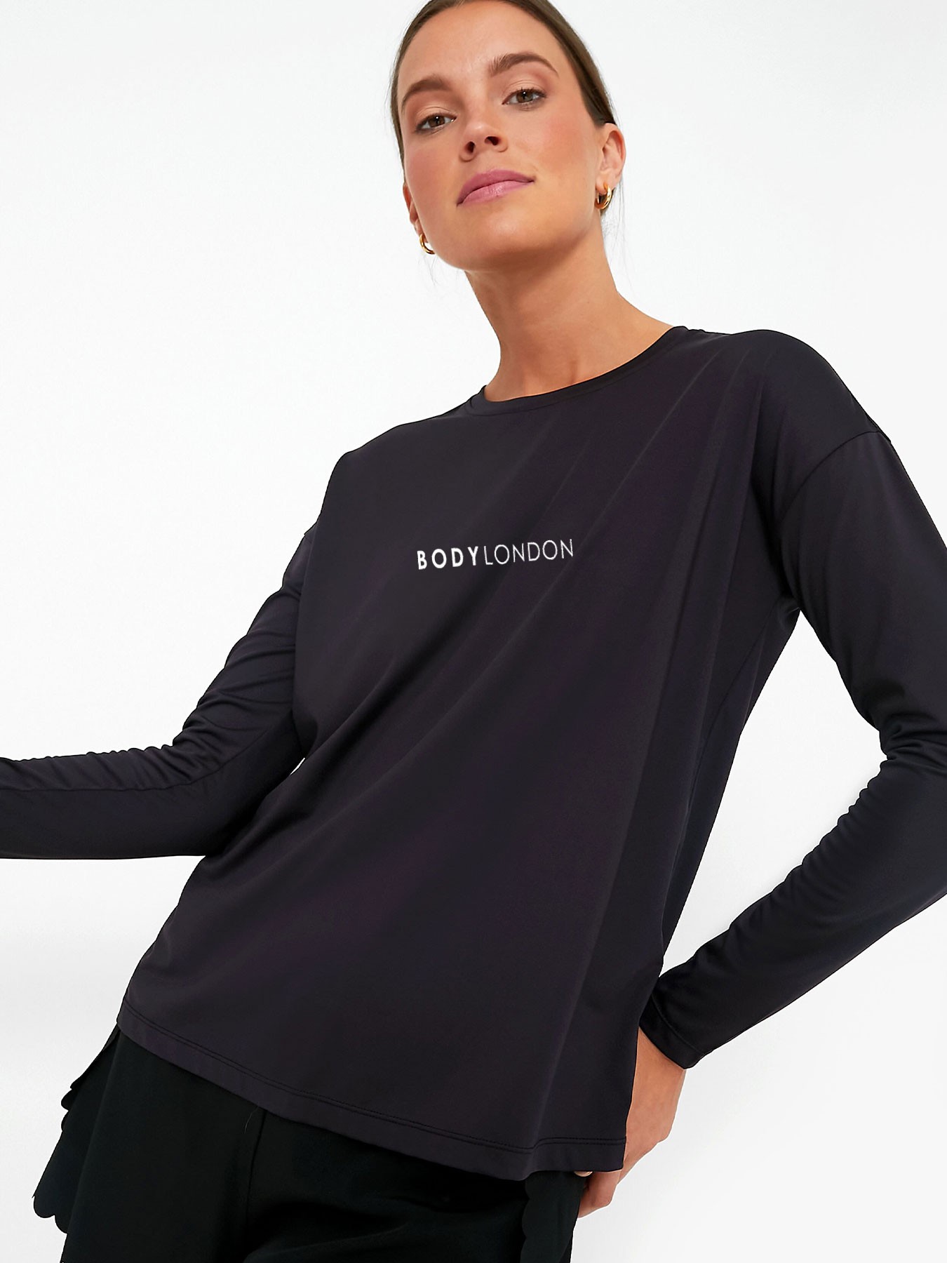 Black Long Sleeve Boyfriend T-Shirt