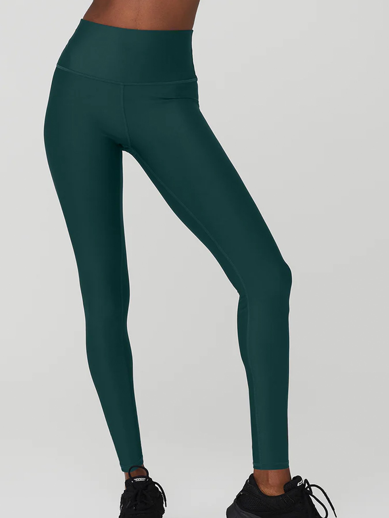 BodyLondon High Waist Airlift Tights (Dark Green)