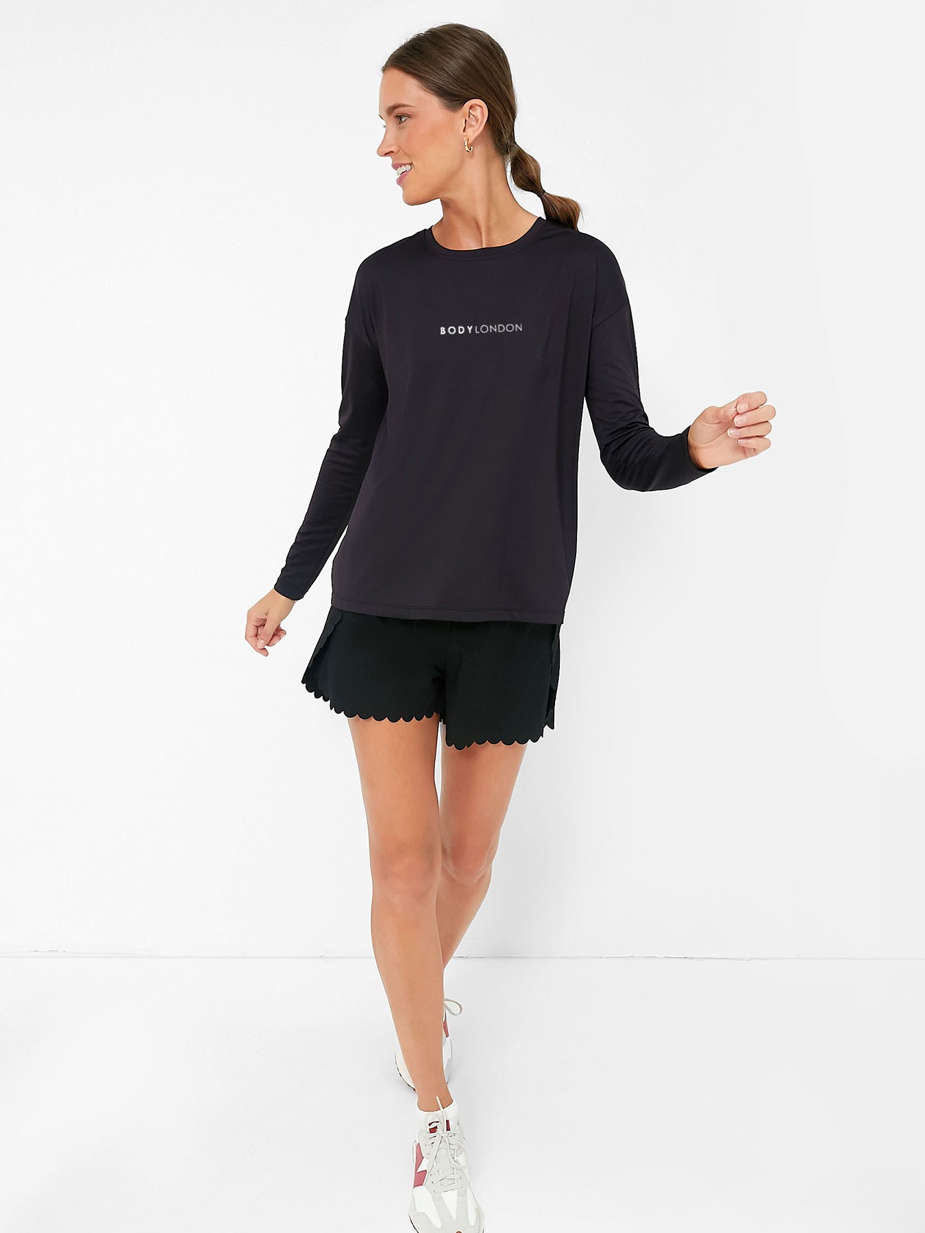 Black Long Sleeve Boyfriend T-Shirt