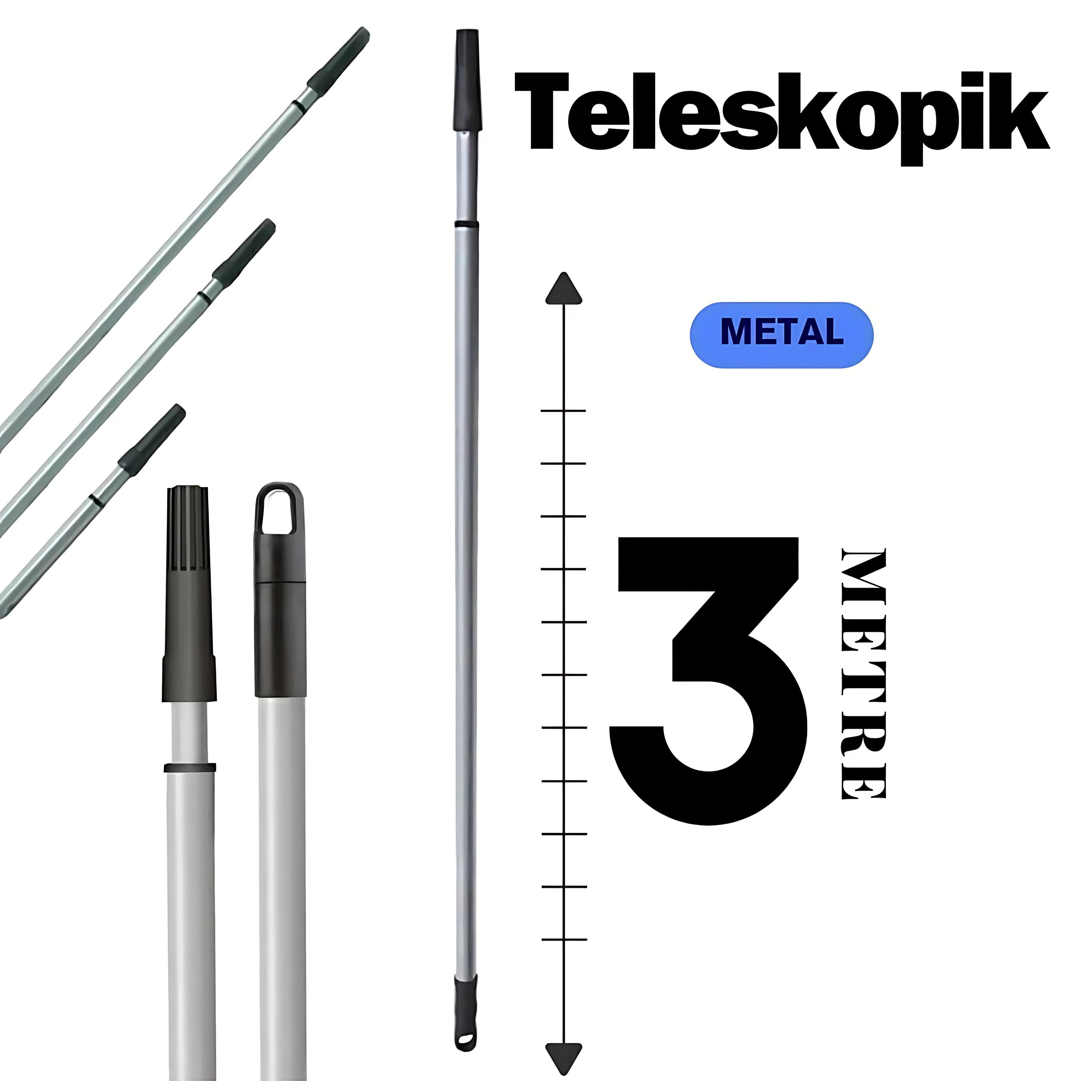 TELESKOPİK METAL SOPA 3 MT