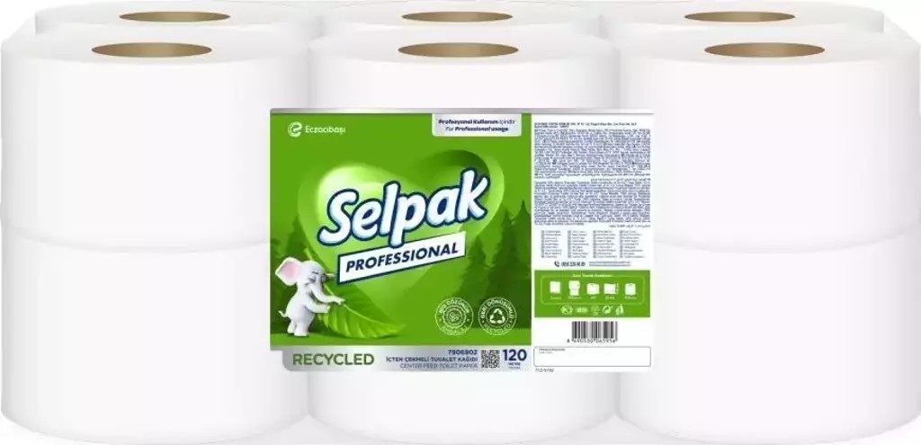 SELPAK PRO. RECYCLED İÇTEN ÇEKMELİ TUVALET KAĞIDI 120 MT