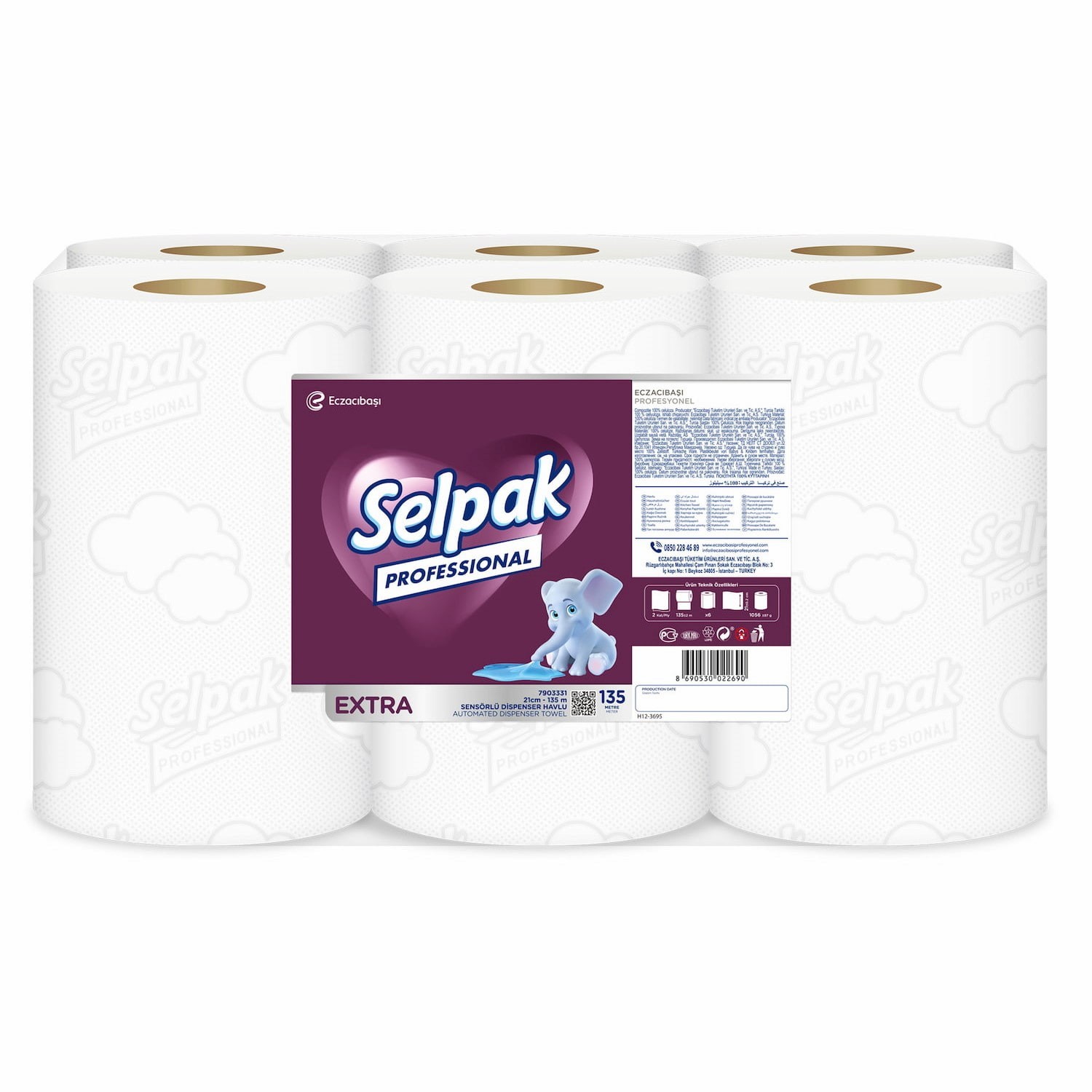 SELPAK PROFESYONEL EXTRA SENSÖRLÜ HAVLU 21 CM 135 MT