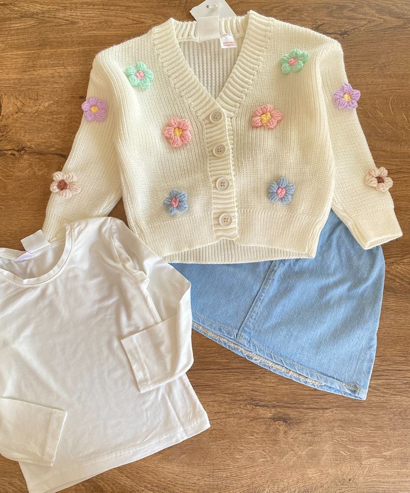 Kız Çocuk 3 lü Triko Takım