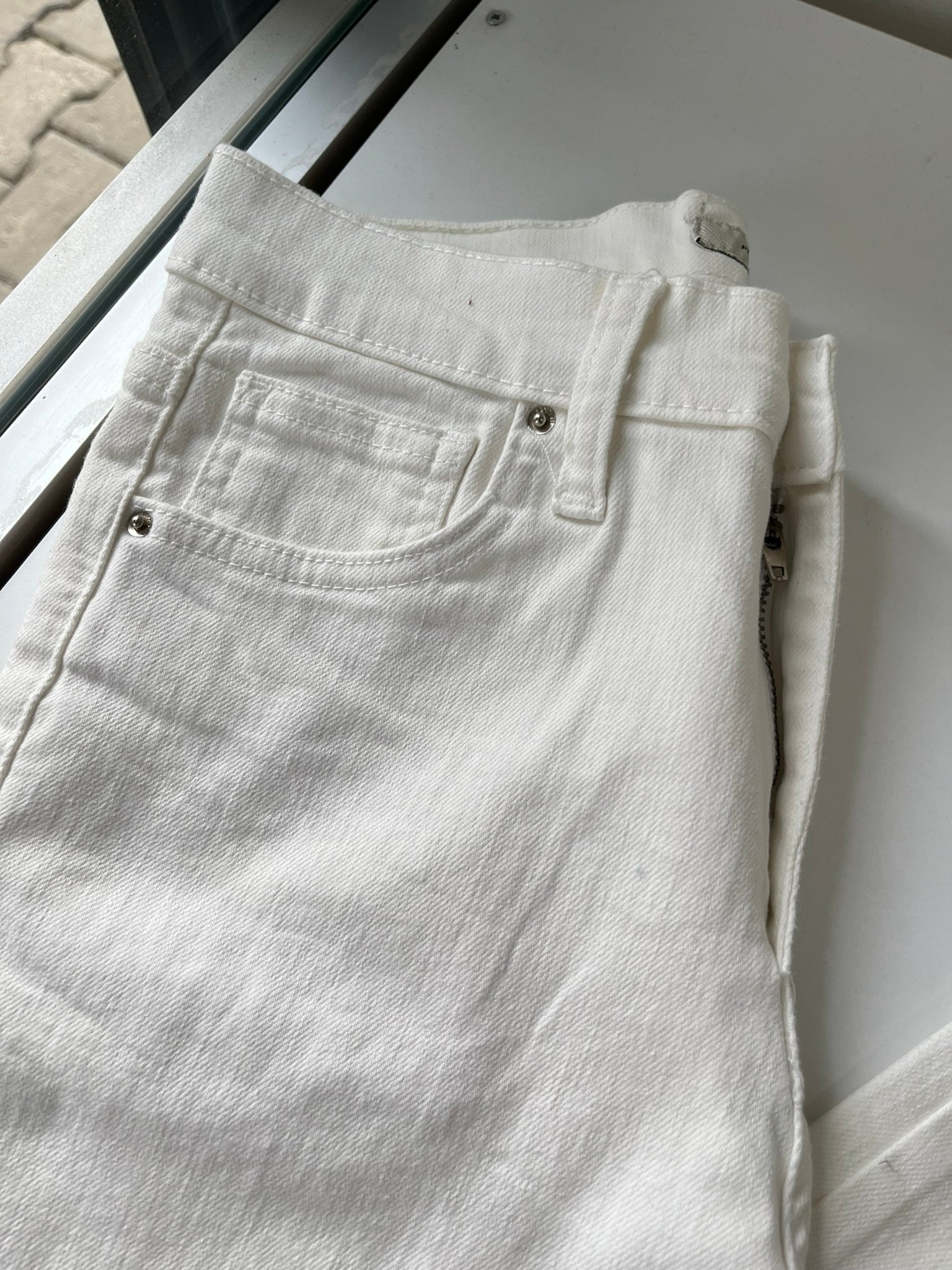 Likralı Skinny Jean - Beyaz