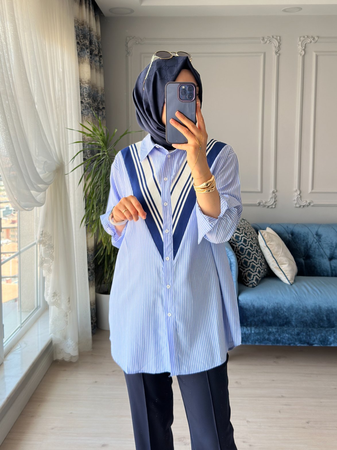Sweatshirt Yaka Detaylı Gömlek