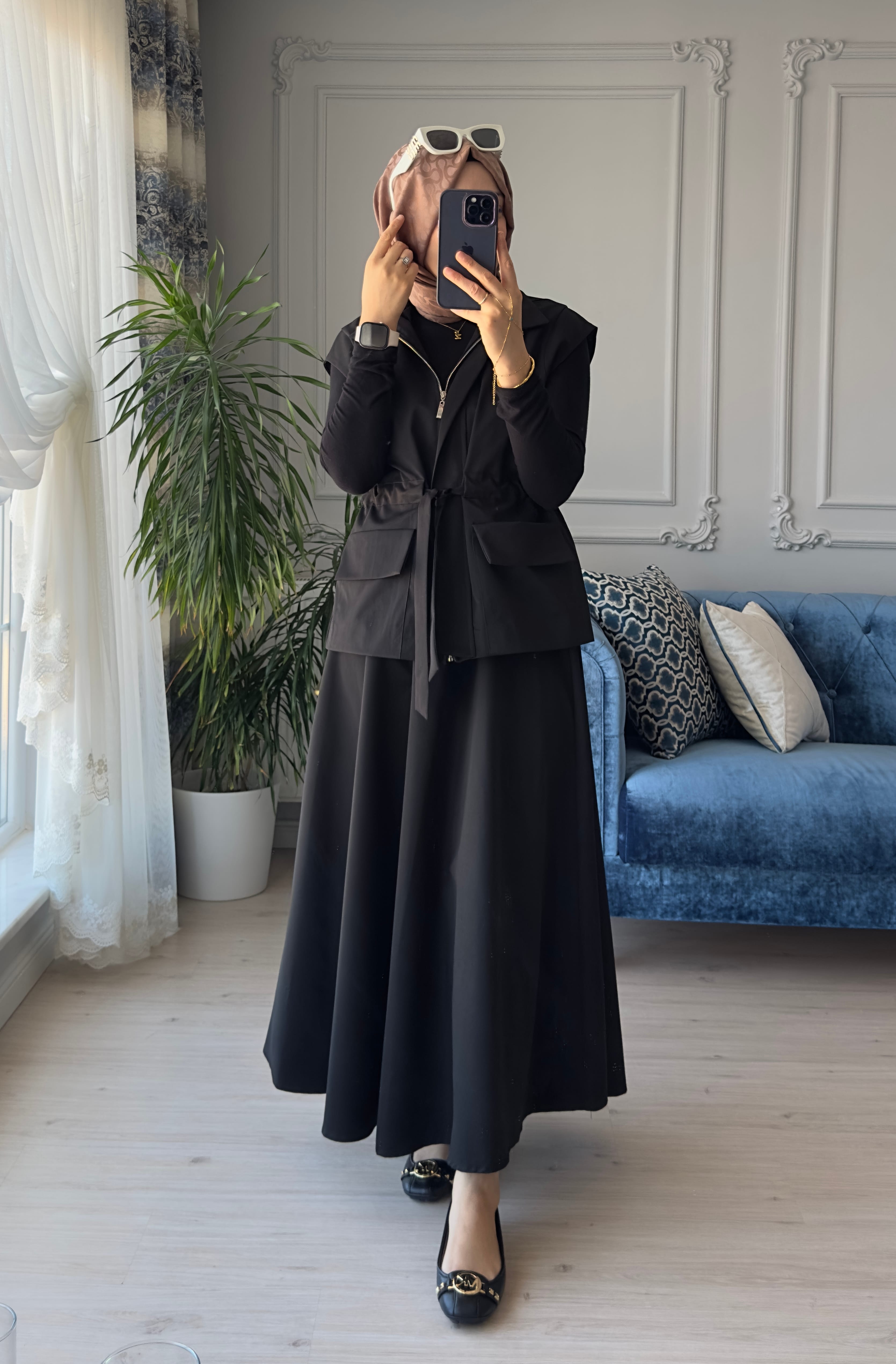 Nora Yelekli Takım Siyah