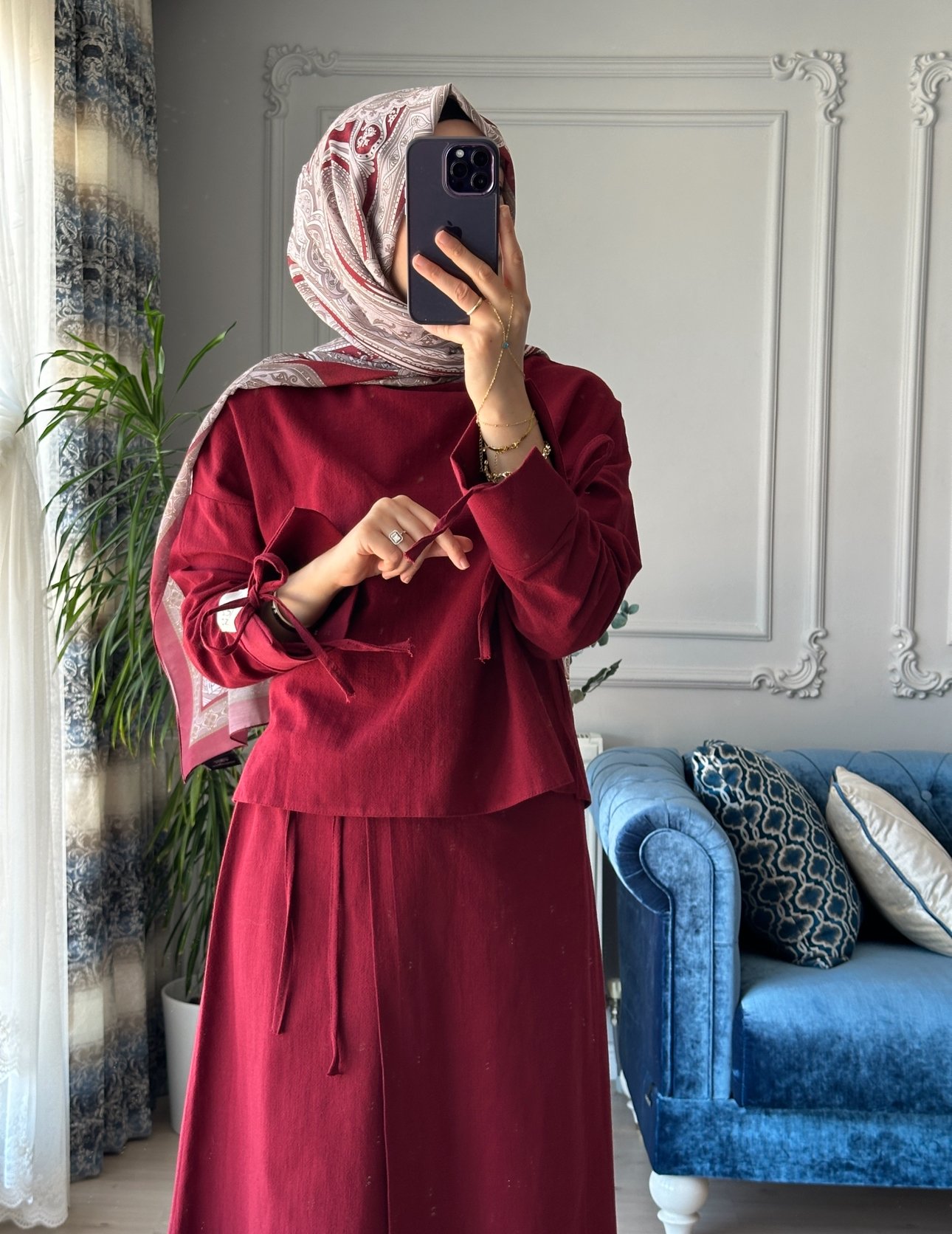 Alice Keten Takım Bordo