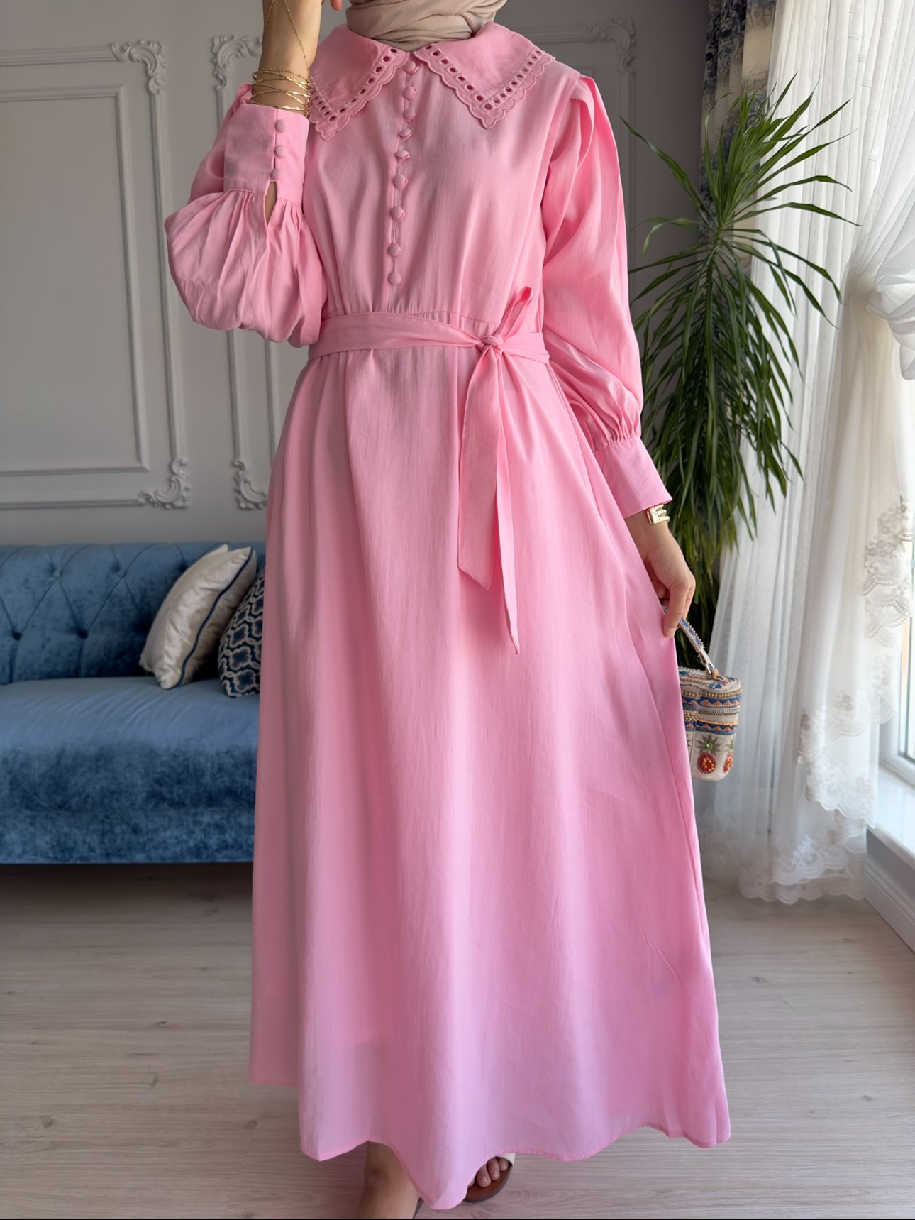 Hazel Elbise Pembe