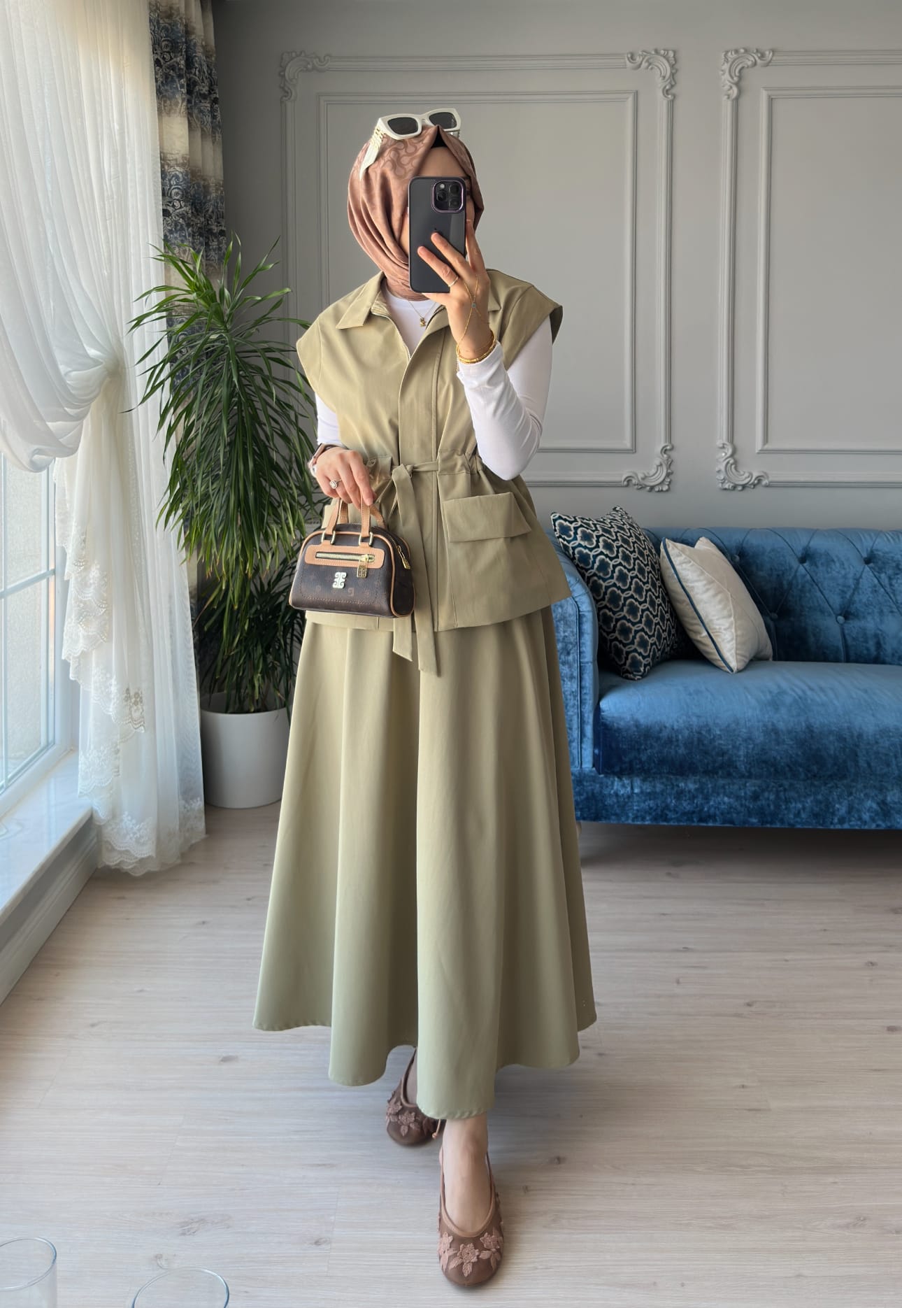 Nora Yelekli Takım Olive 
