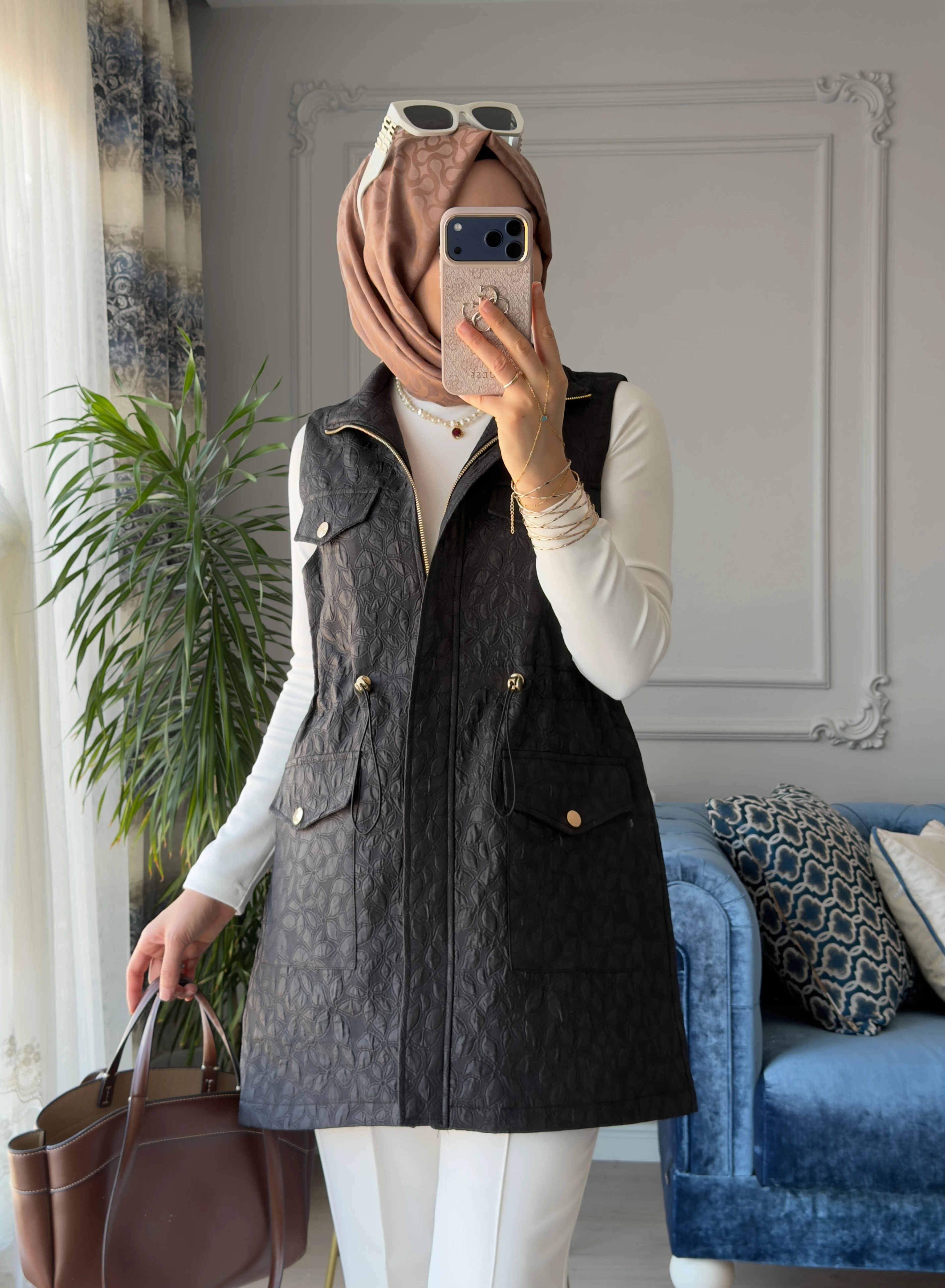 Kapitone Yelek Siyah