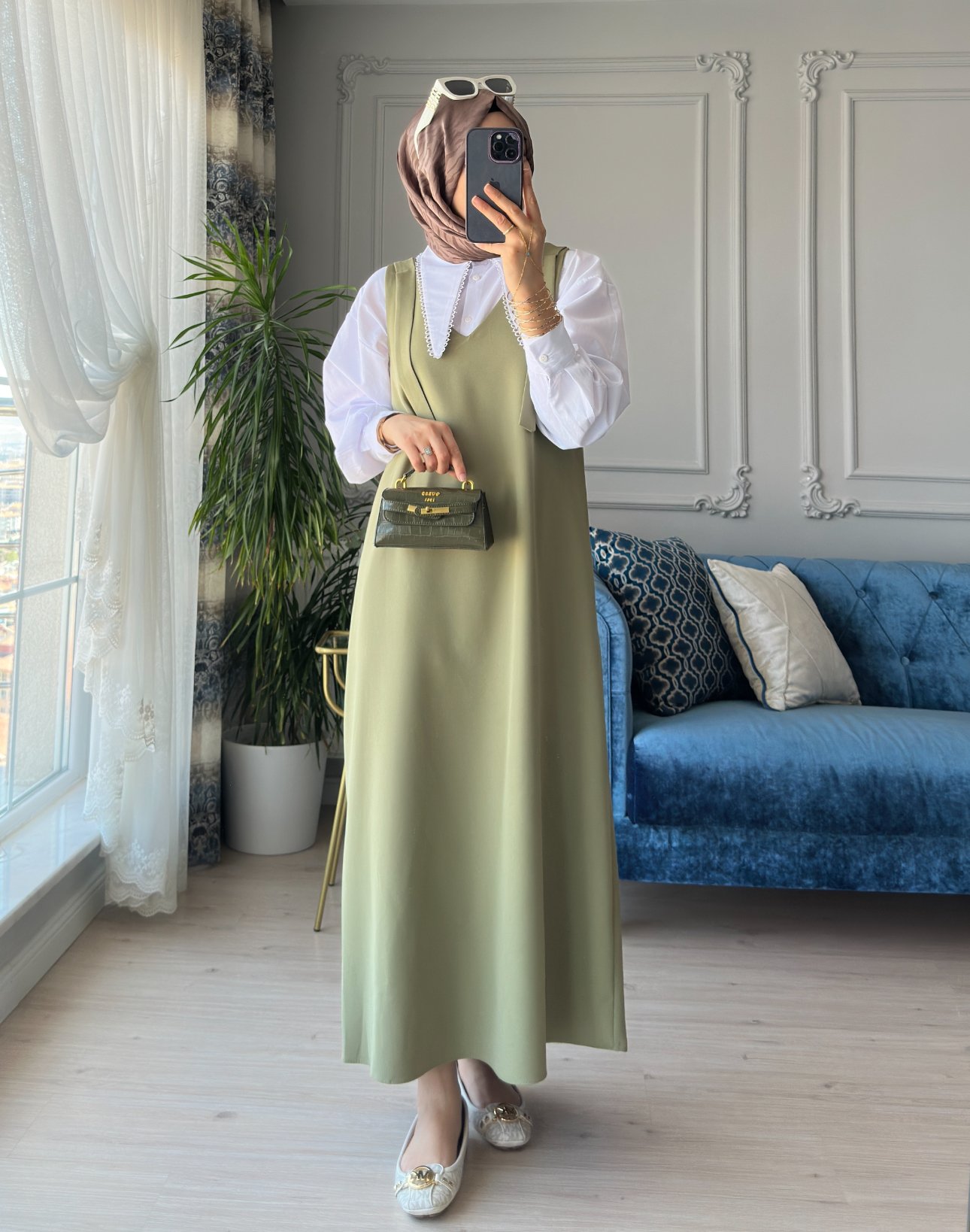 Krep Yelek Olive