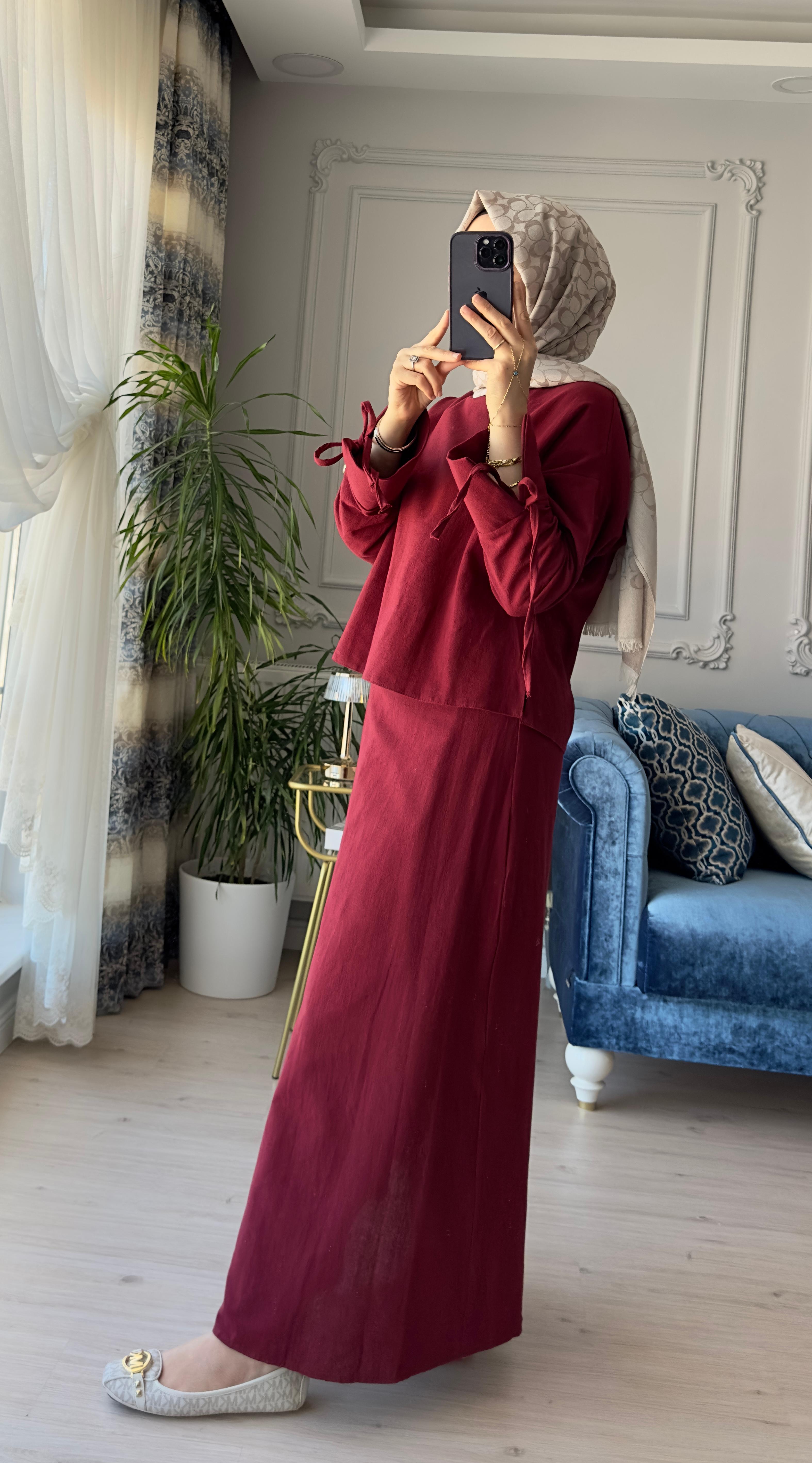 Alice Keten Takım Bordo