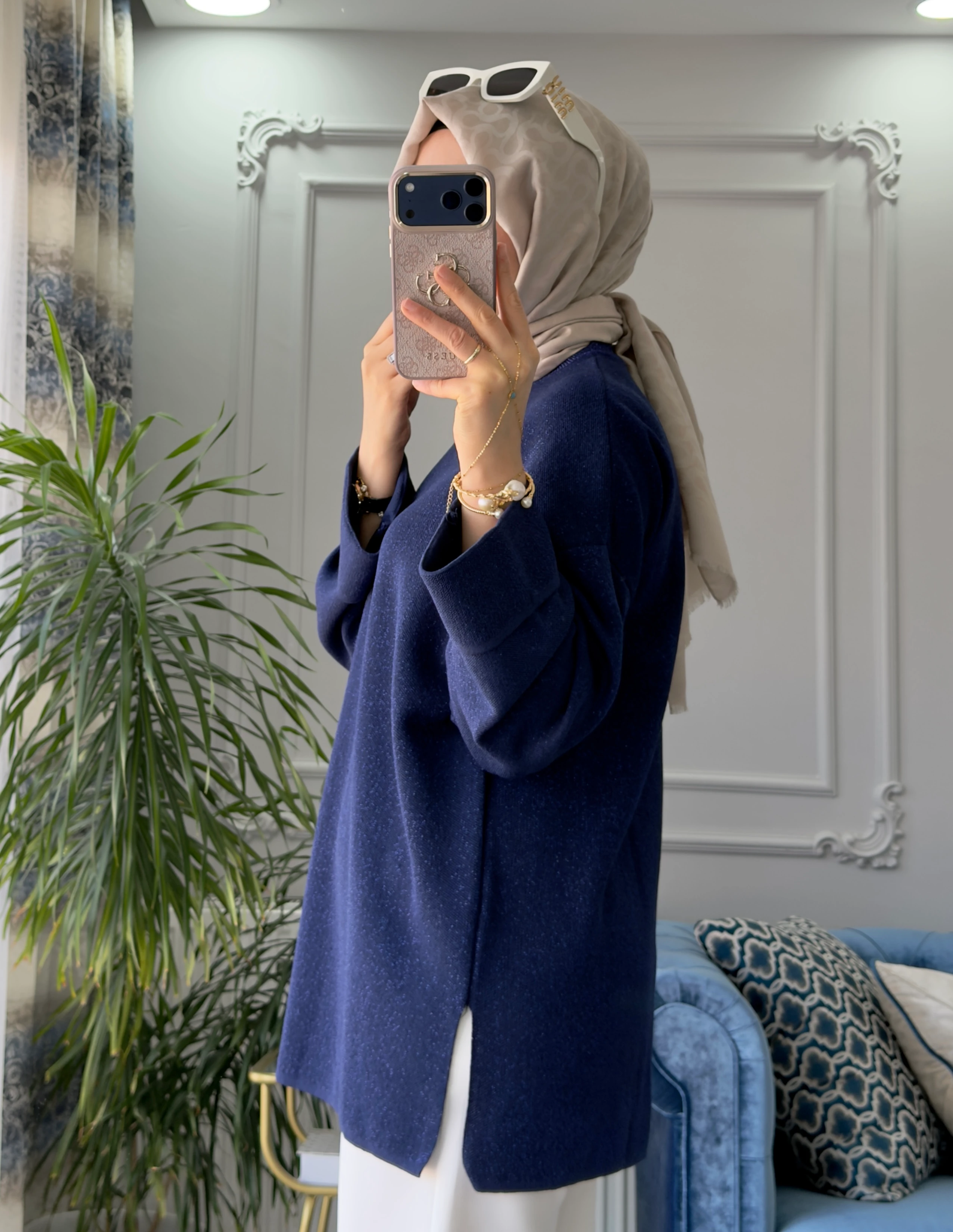 Vera Merserize Tunik Lacivert