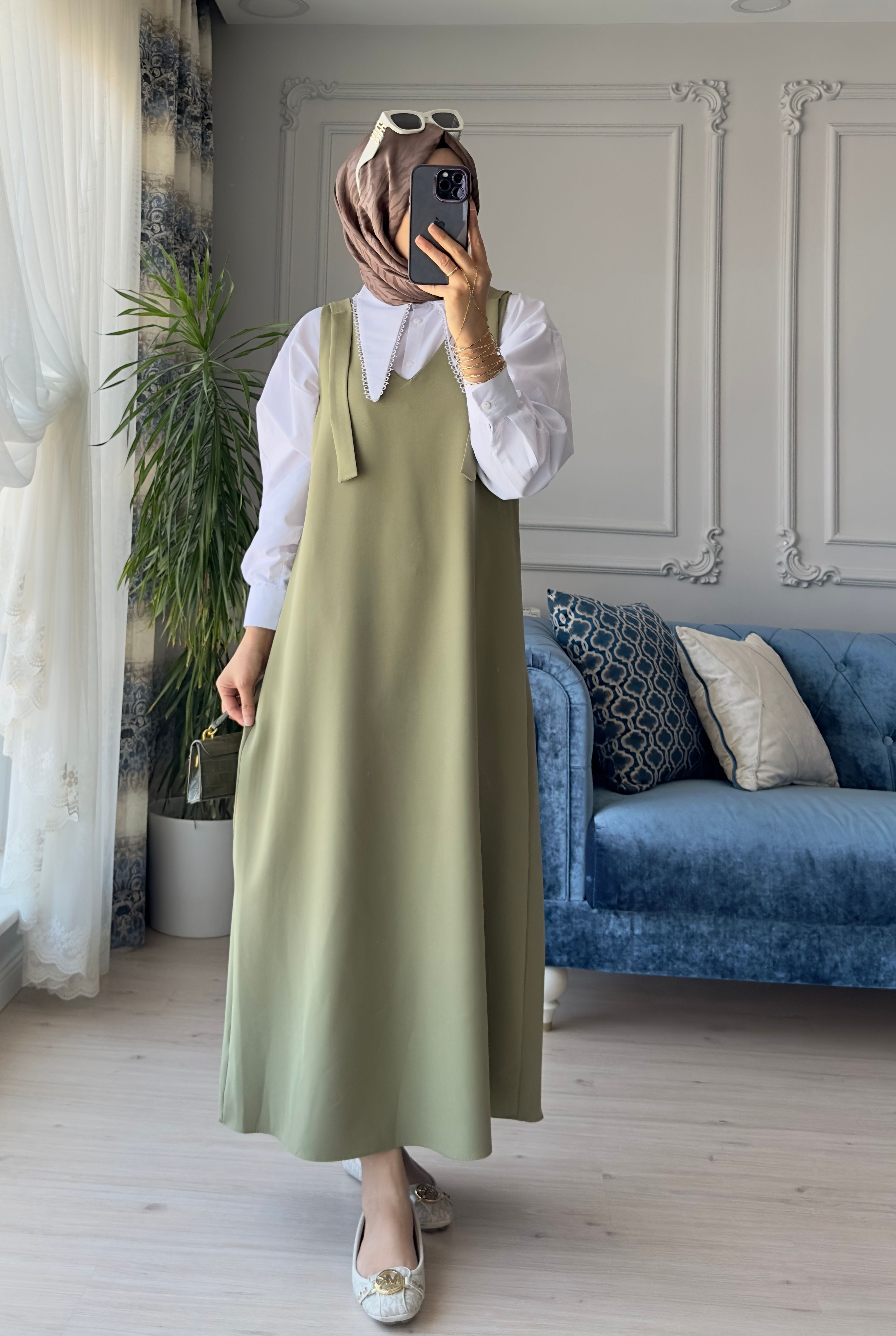 Krep Yelek Olive