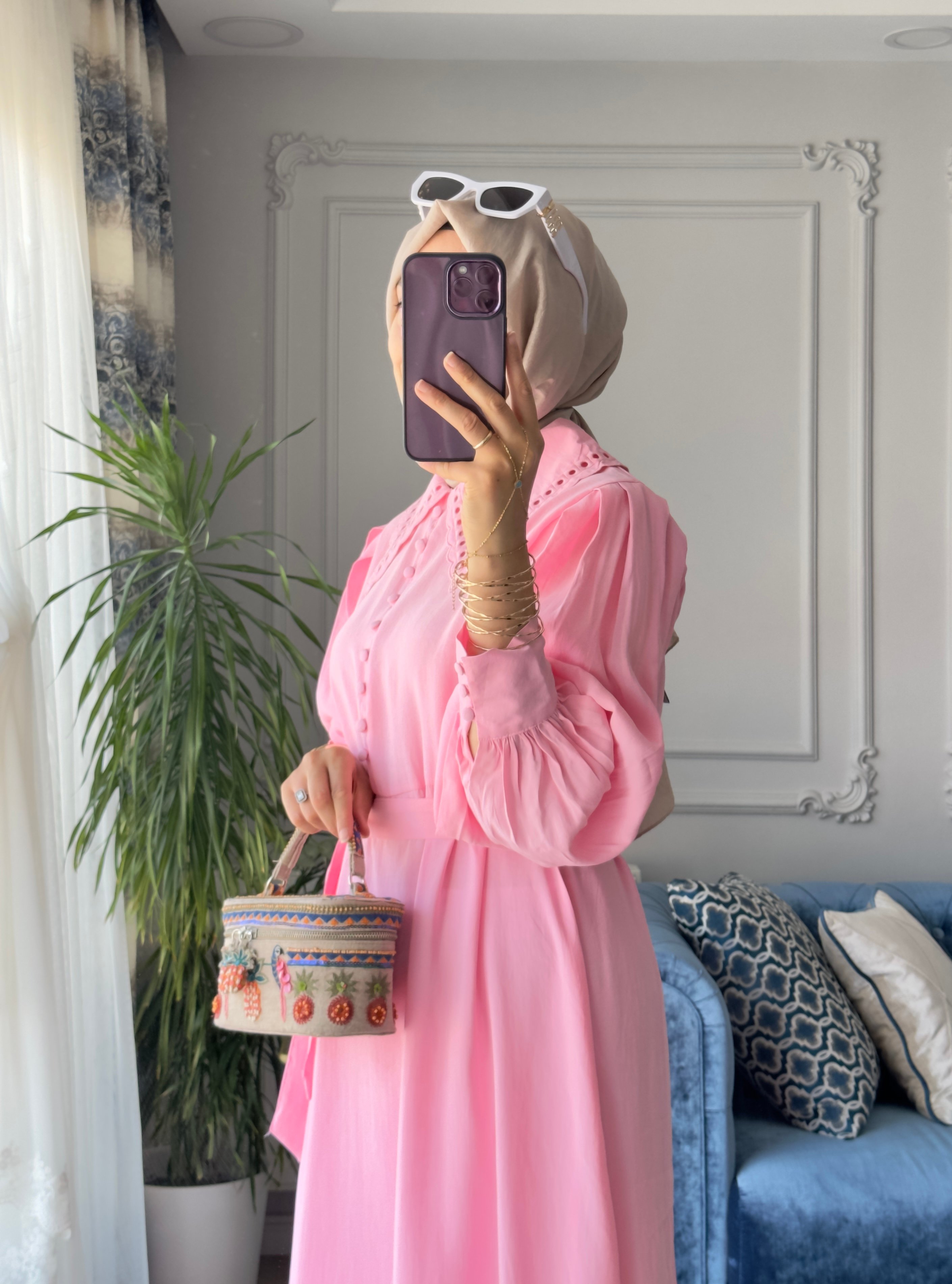 Hazel Elbise Pembe