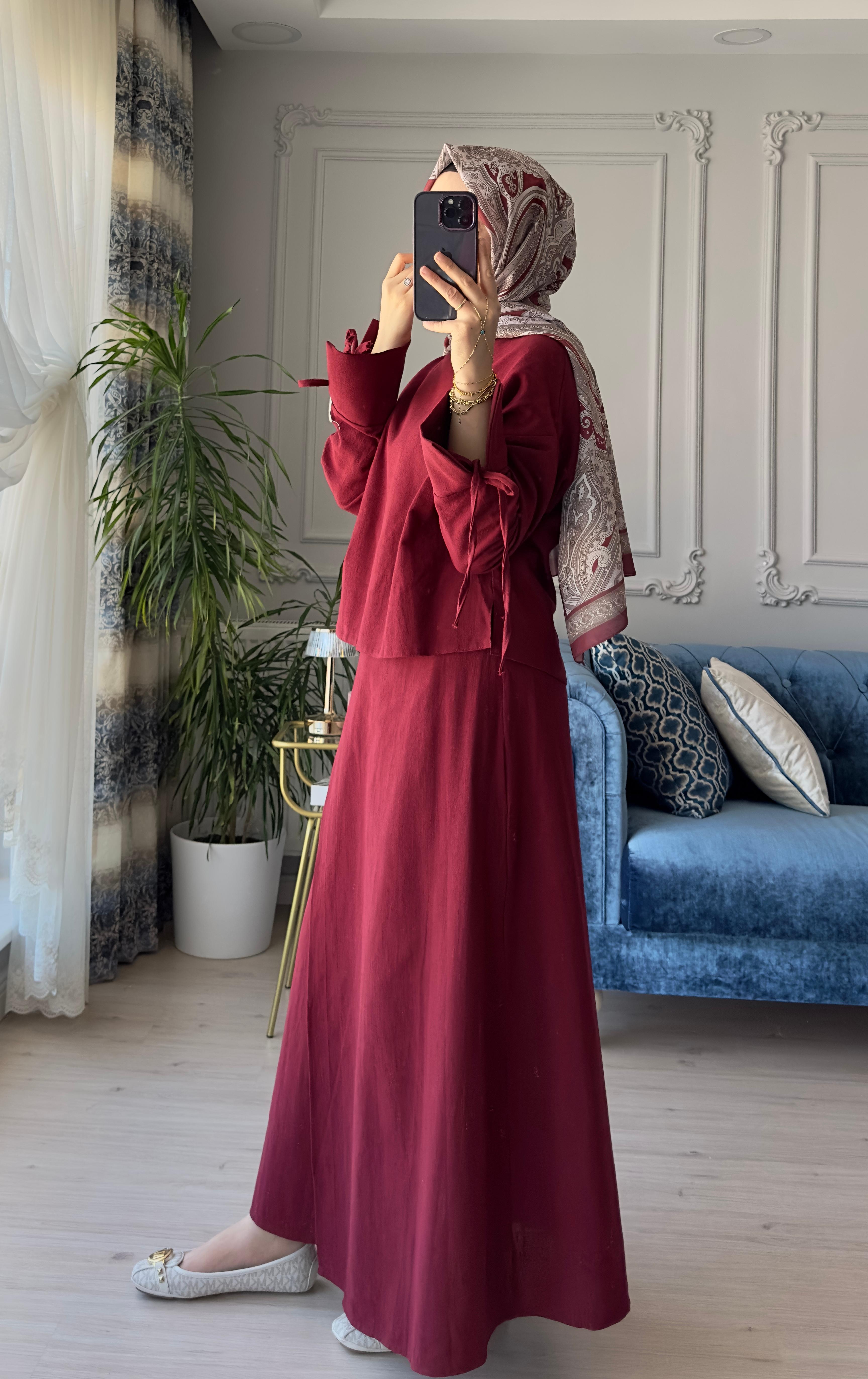 Alice Keten Takım Bordo