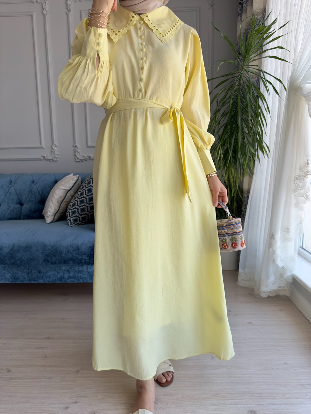 Hazel Elbise Sarı 