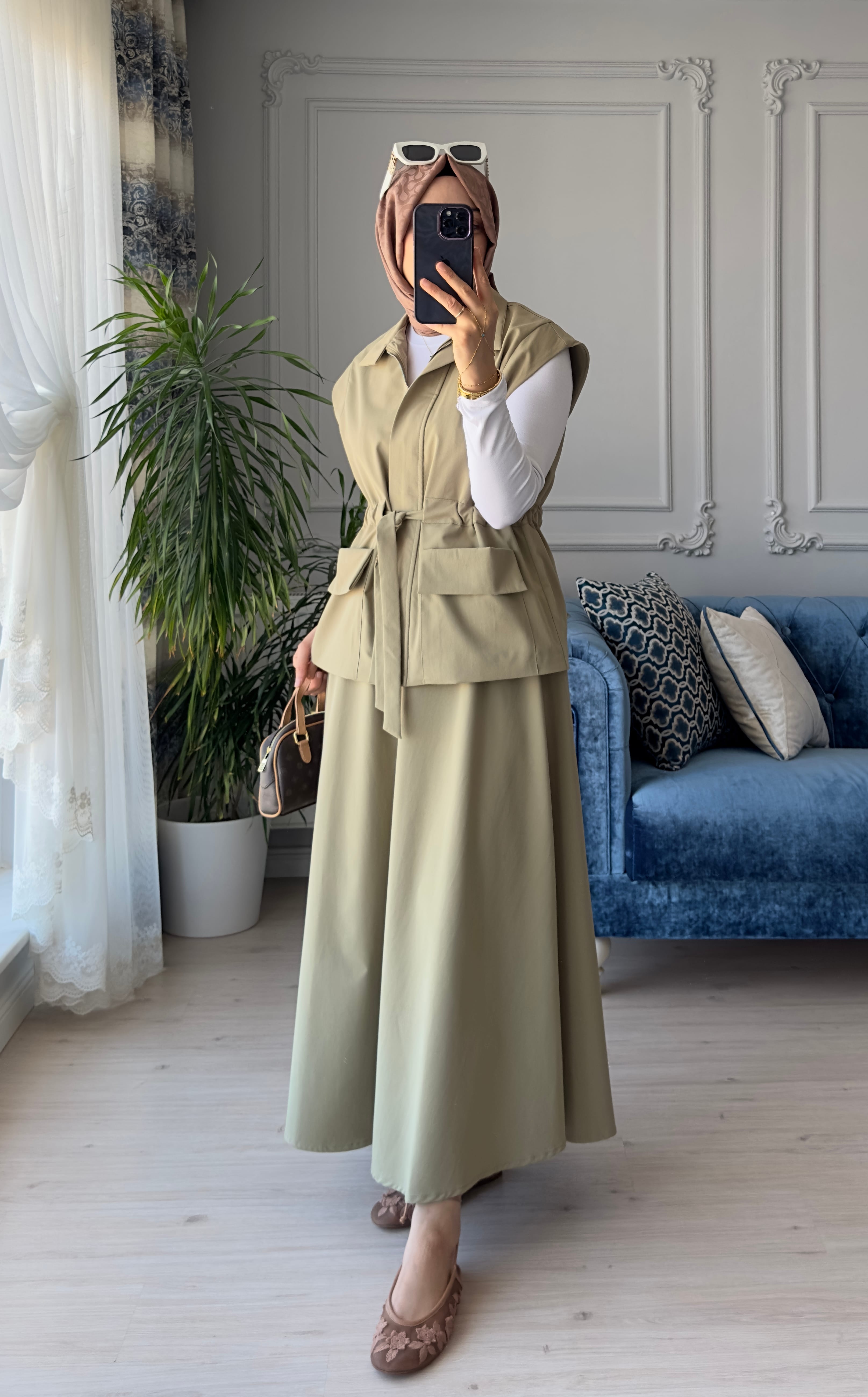 Nora Yelekli Takım Olive 