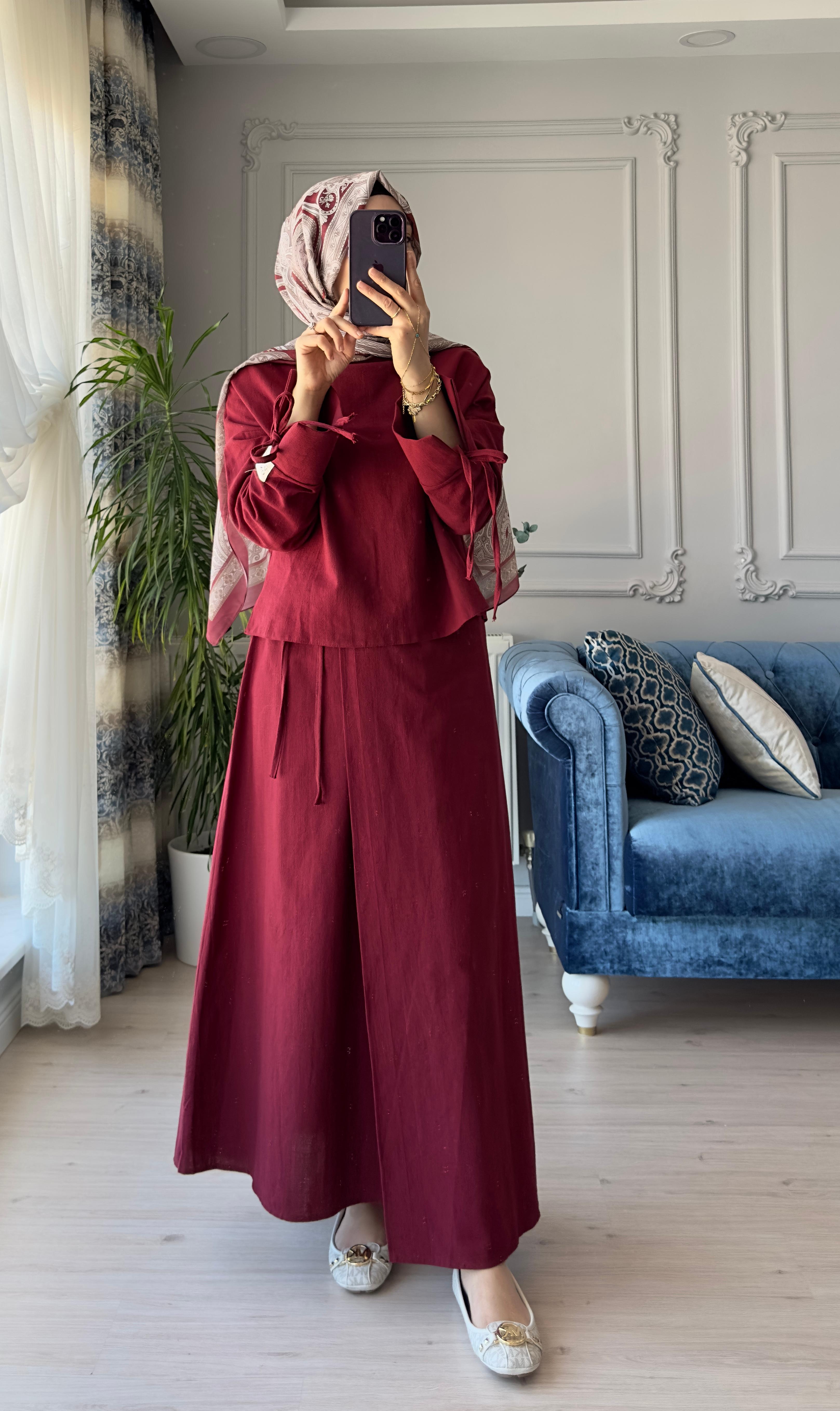 Alice Keten Takım Bordo