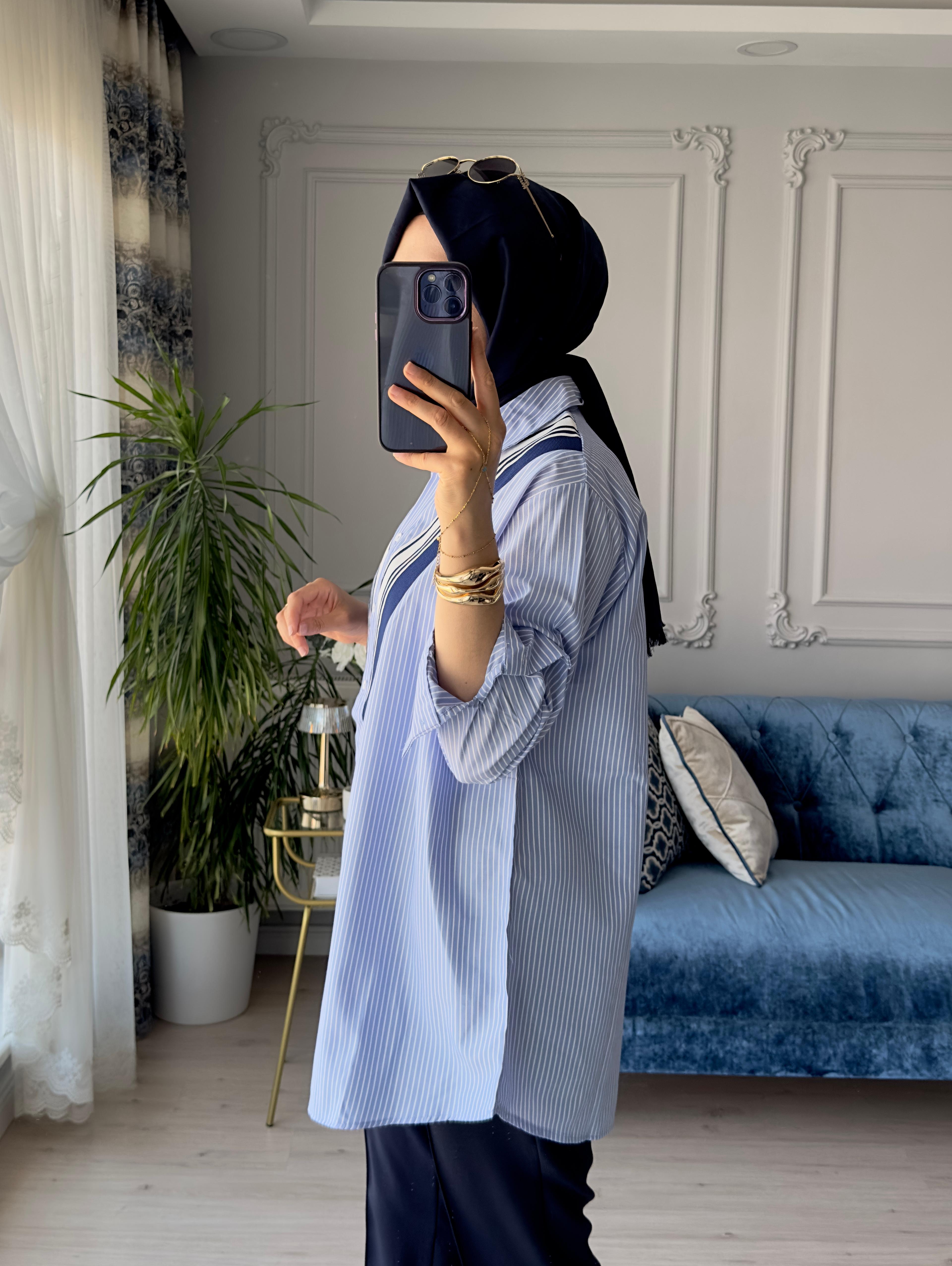 Sweatshirt Yaka Detaylı Gömlek