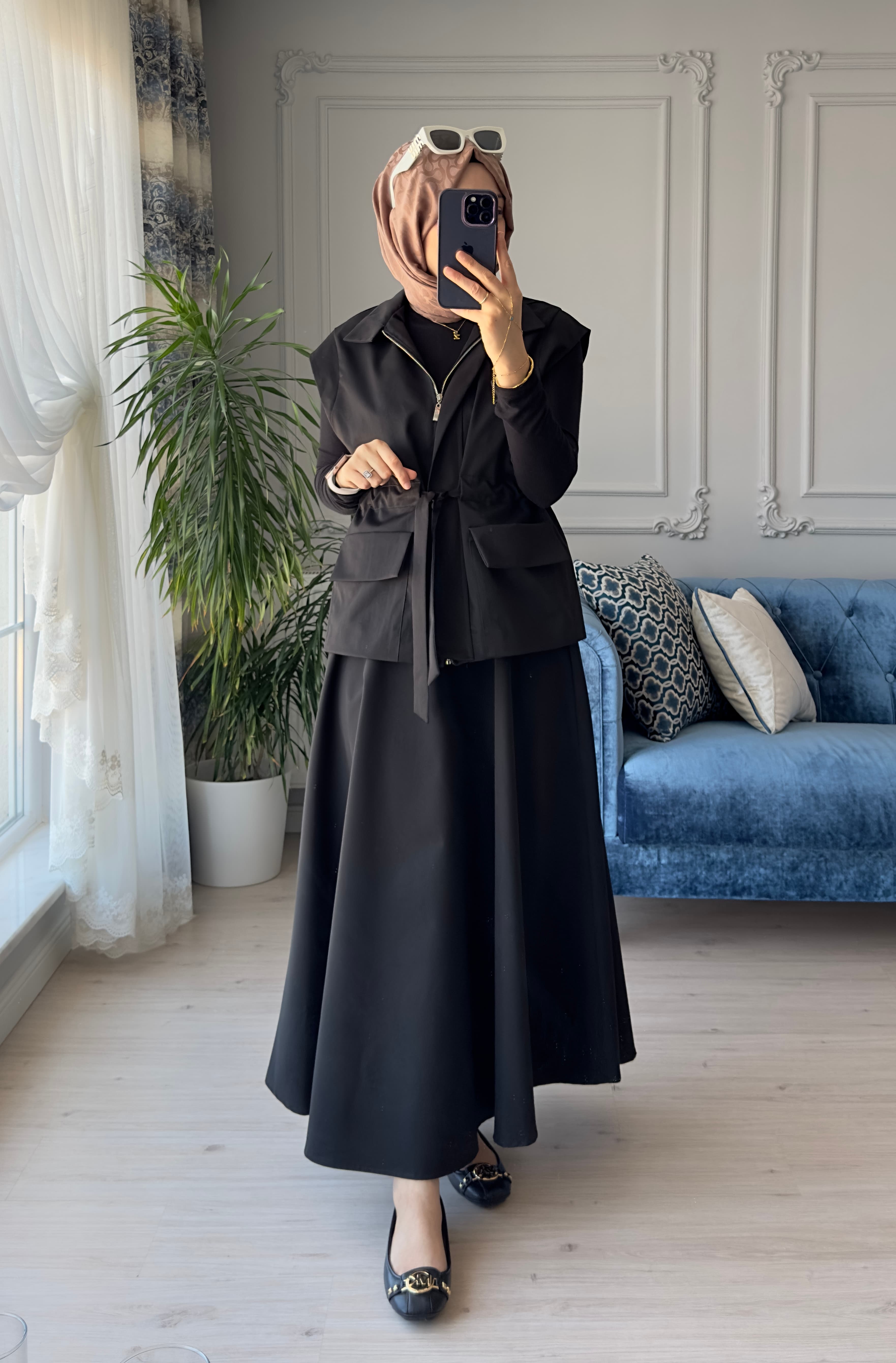 Nora Yelekli Takım Siyah