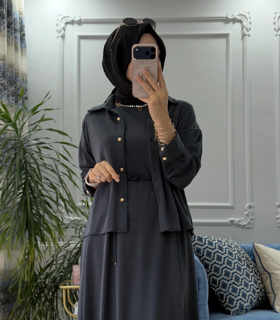 Petek Elbise Antrasit