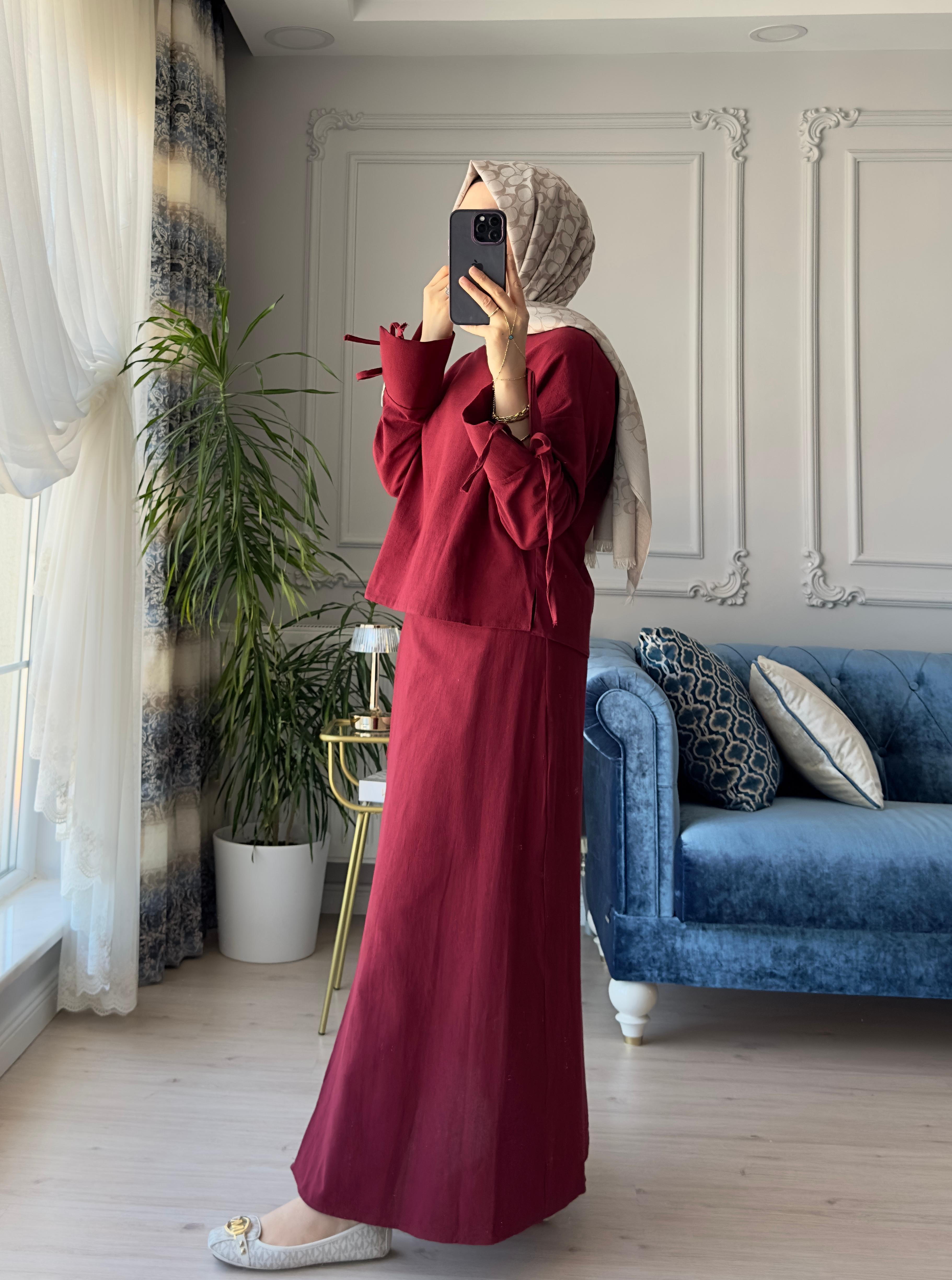 Alice Keten Takım Bordo
