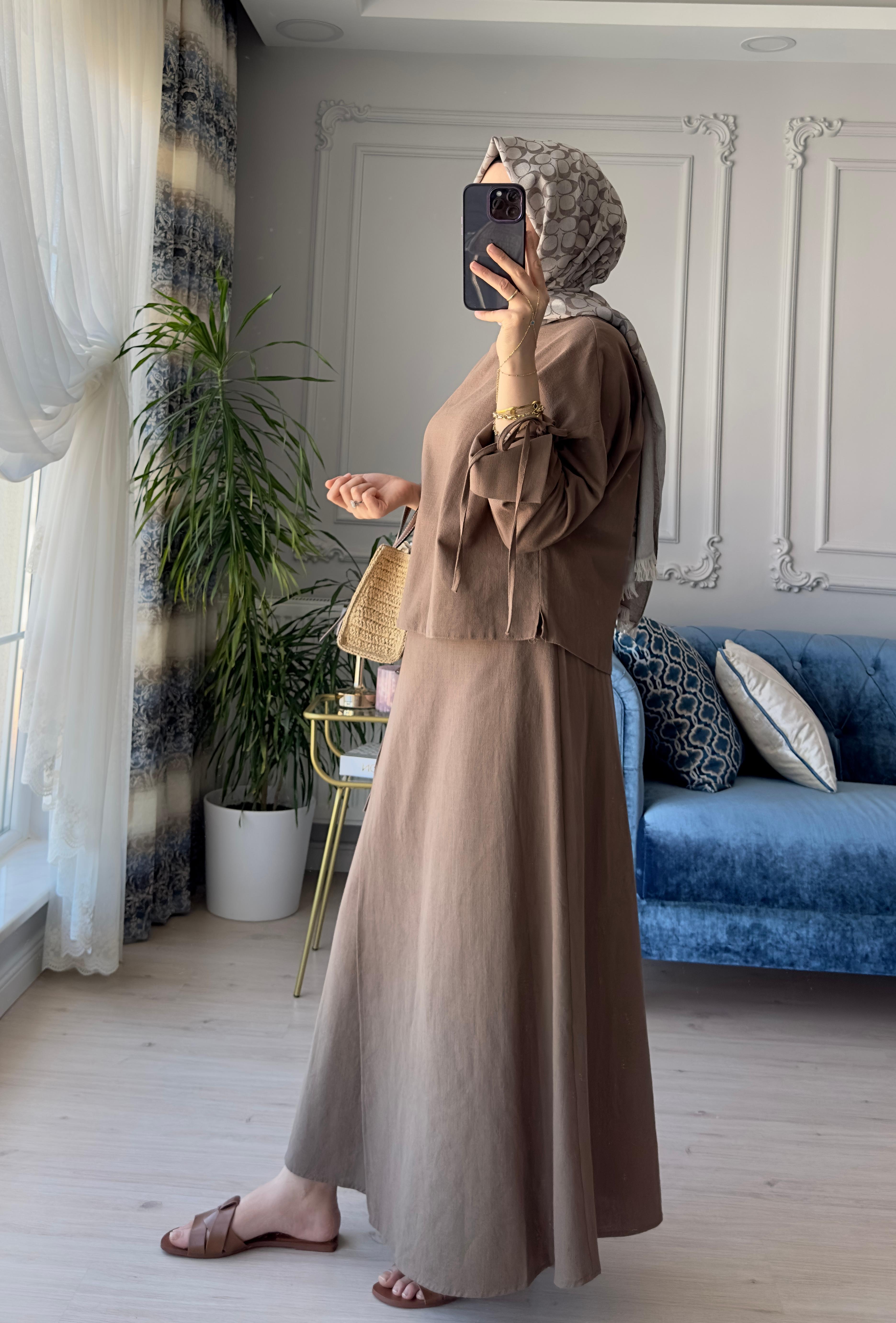 Alice Keten Takım Kahve 