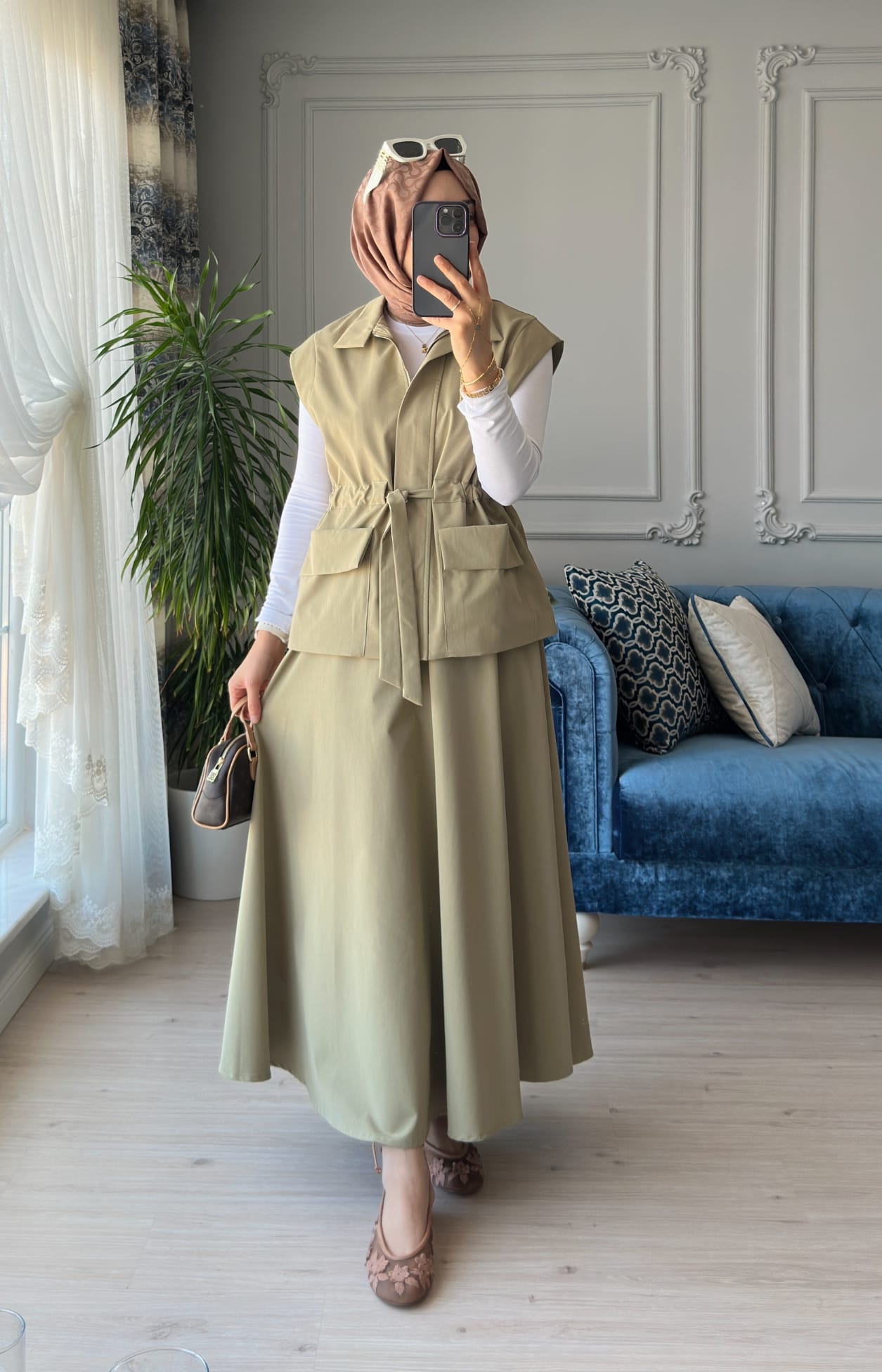 Nora Yelekli Takım Olive 