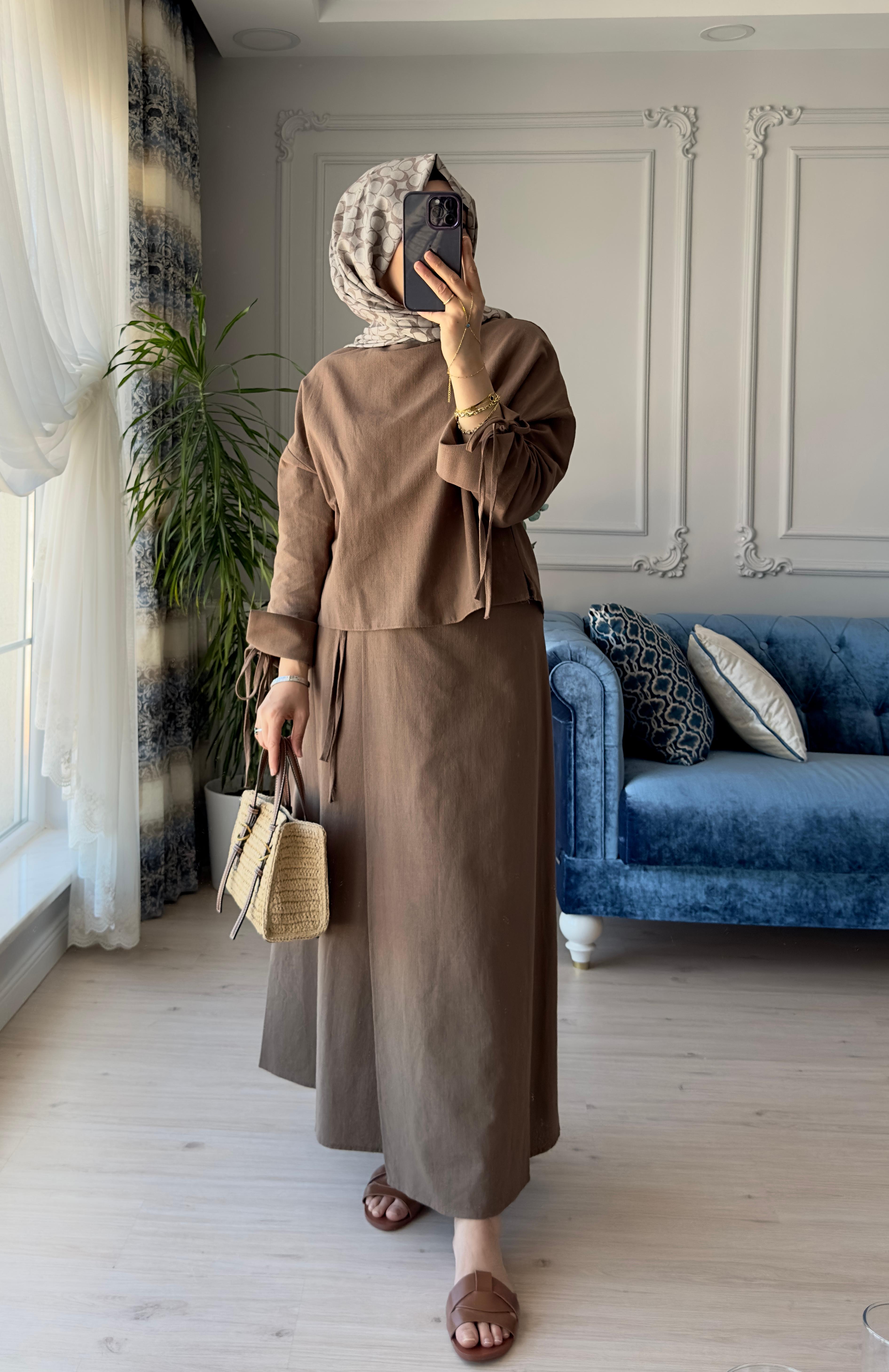Alice Keten Takım Kahve 