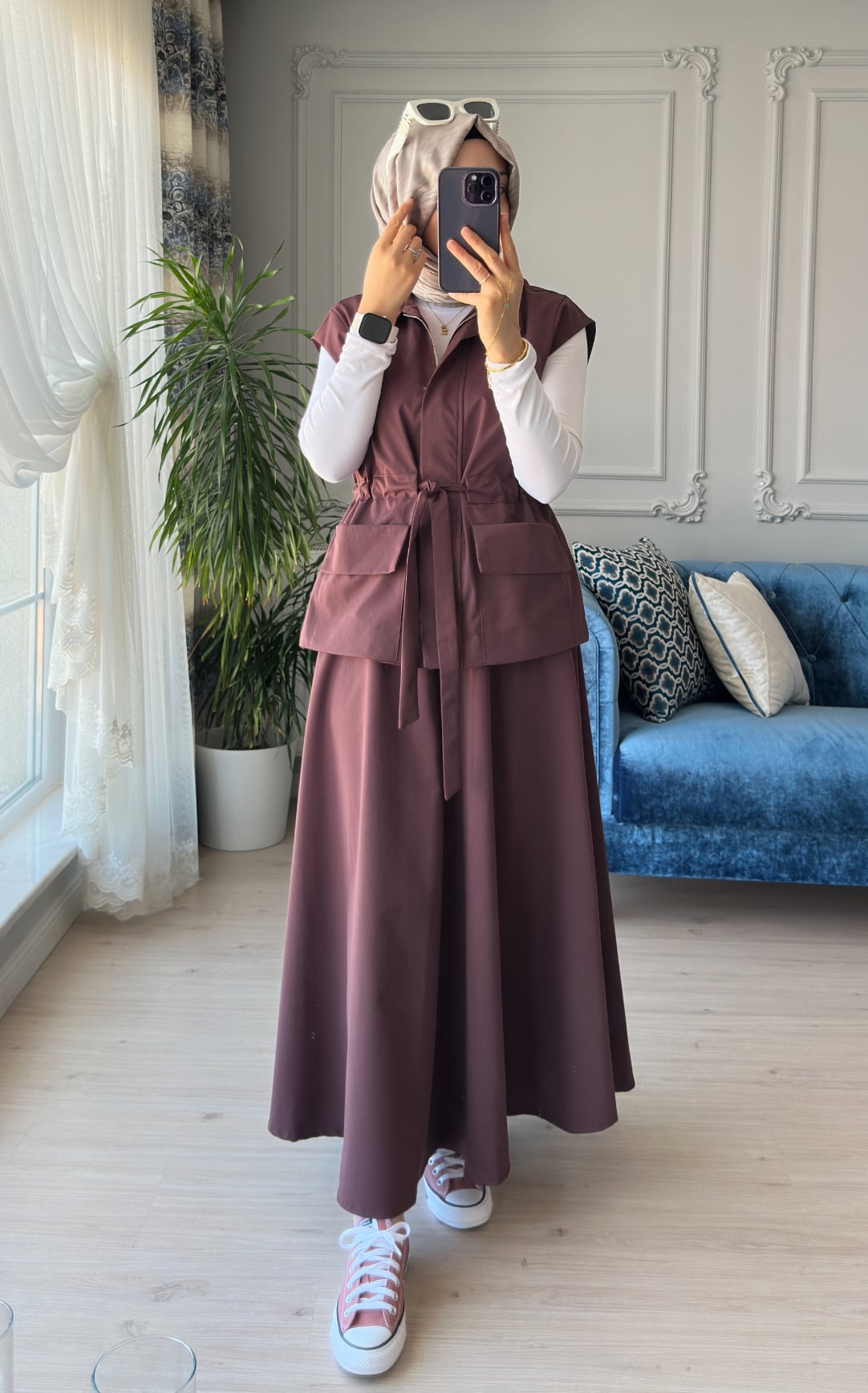 Nora Yelekli Takım Bordo