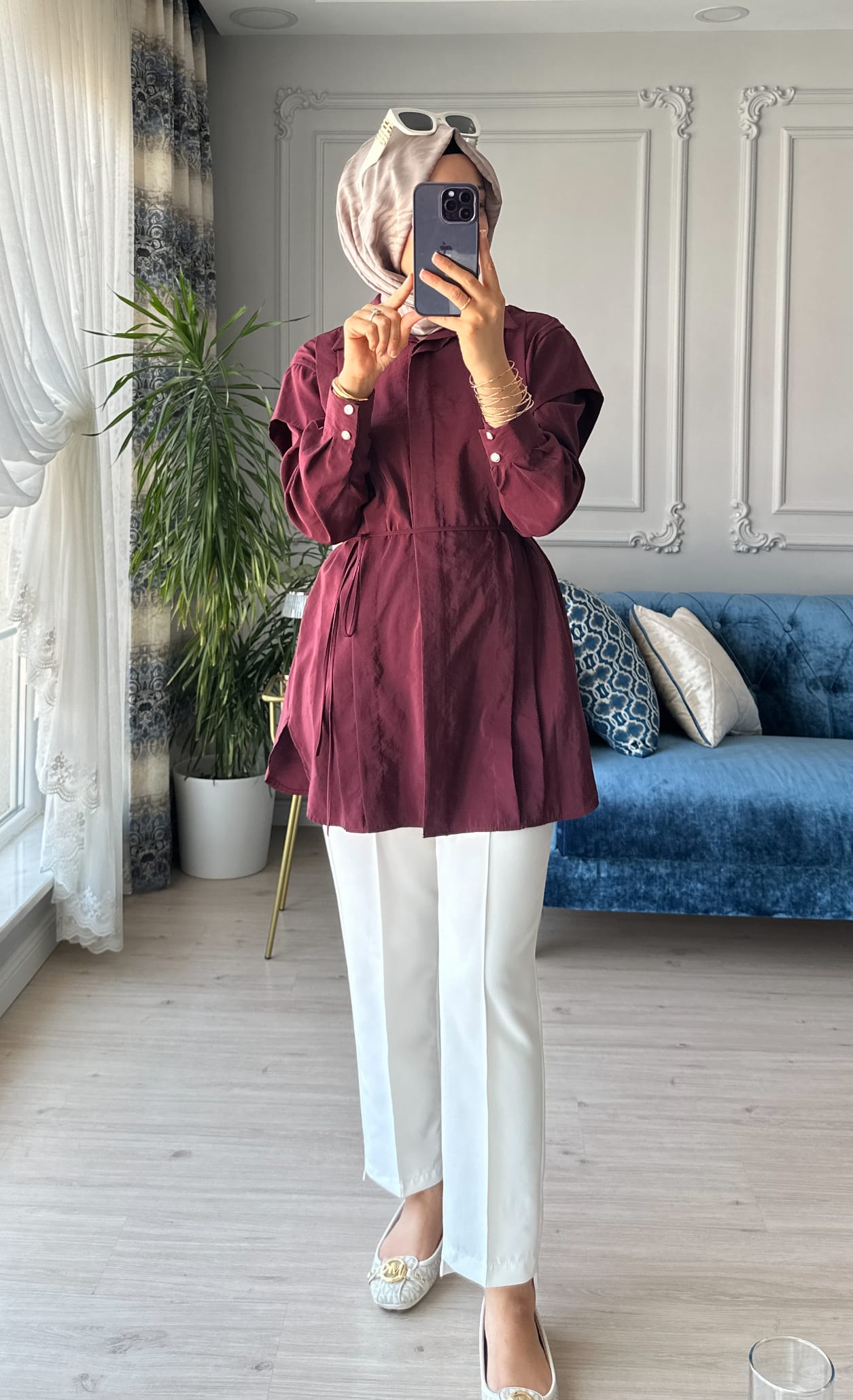 Lara Gömlek Bordo