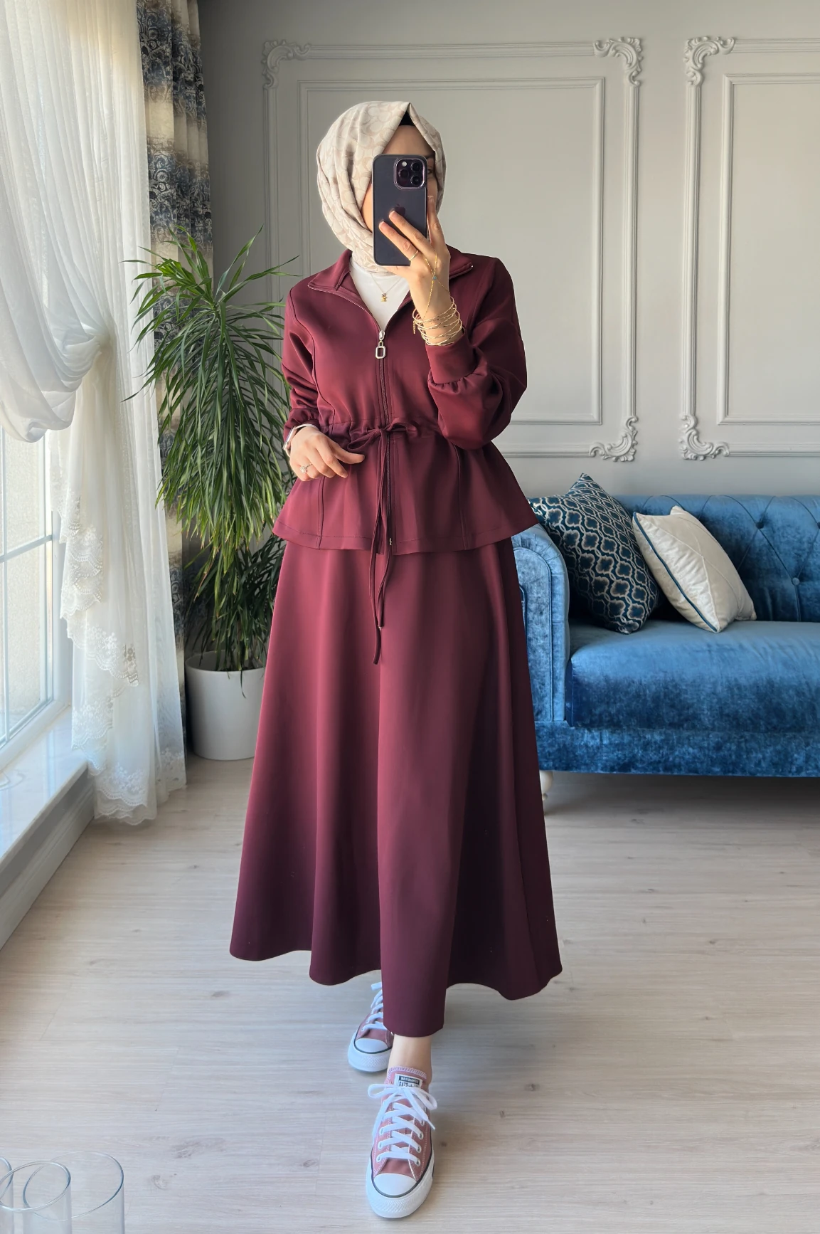 Lisa Scuba Takım Bordo