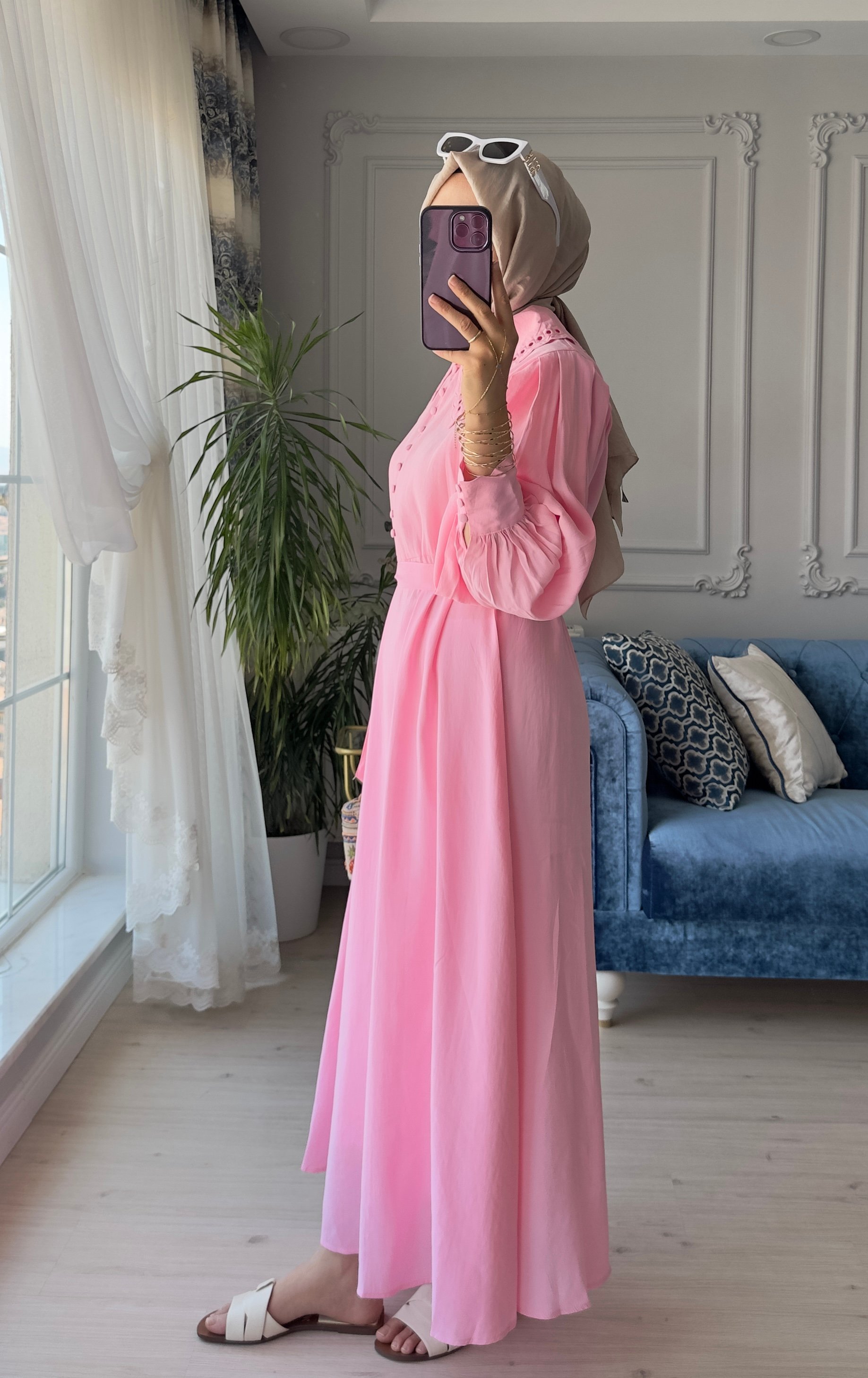 Hazel Elbise Pembe