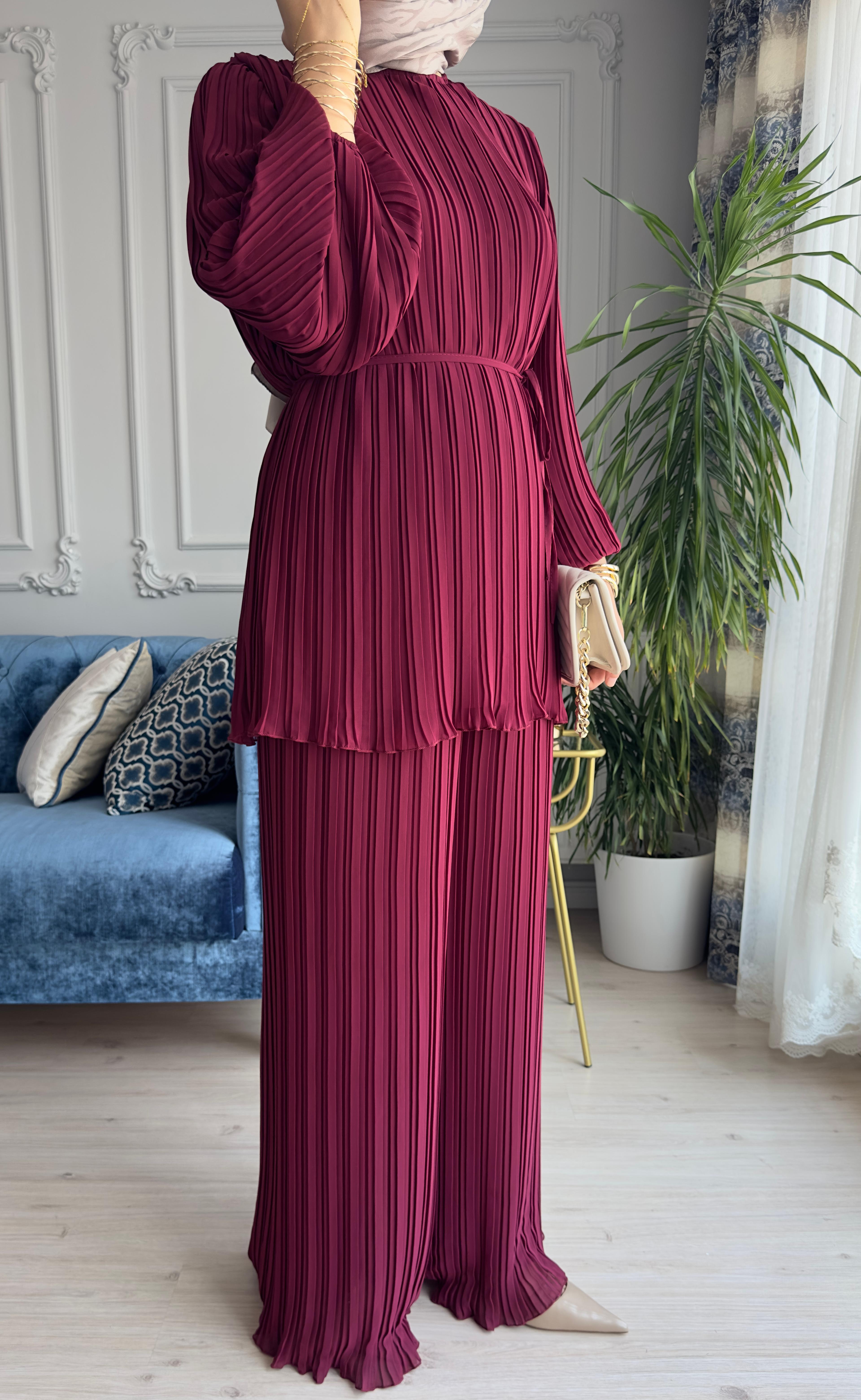 Peri Şifon Takım Bordo
