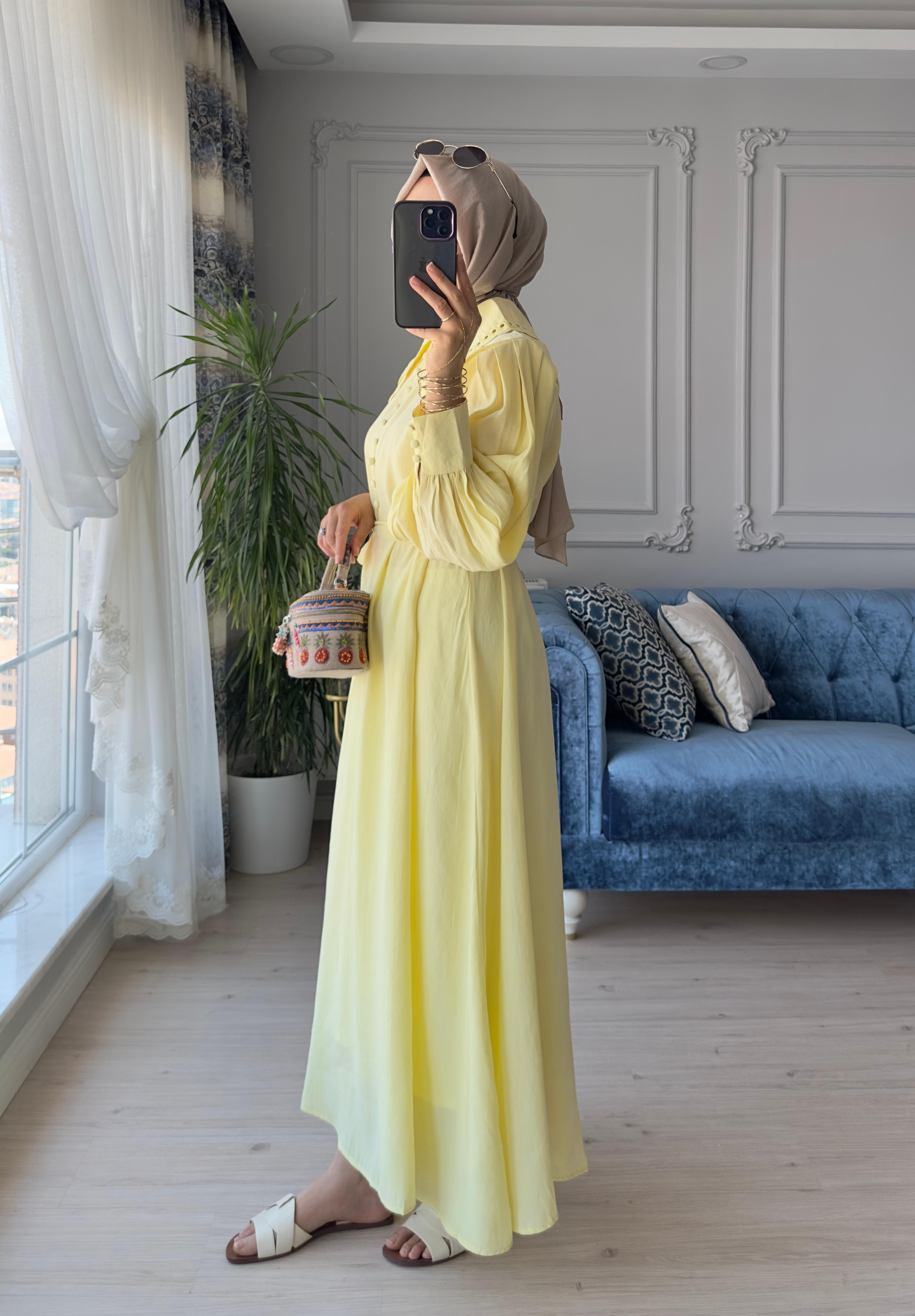 Hazel Elbise Sarı 