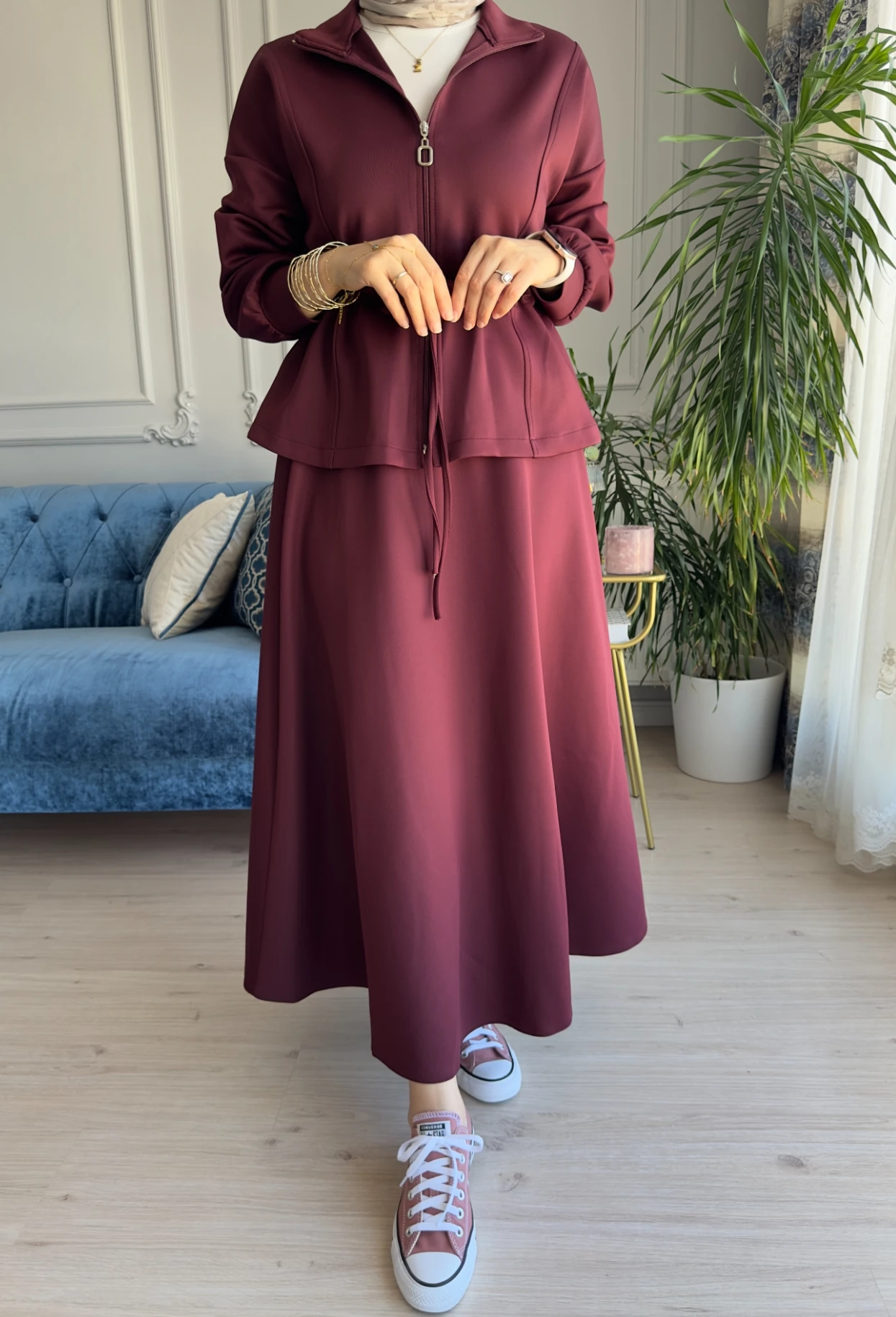 Lisa Scuba Takım Bordo