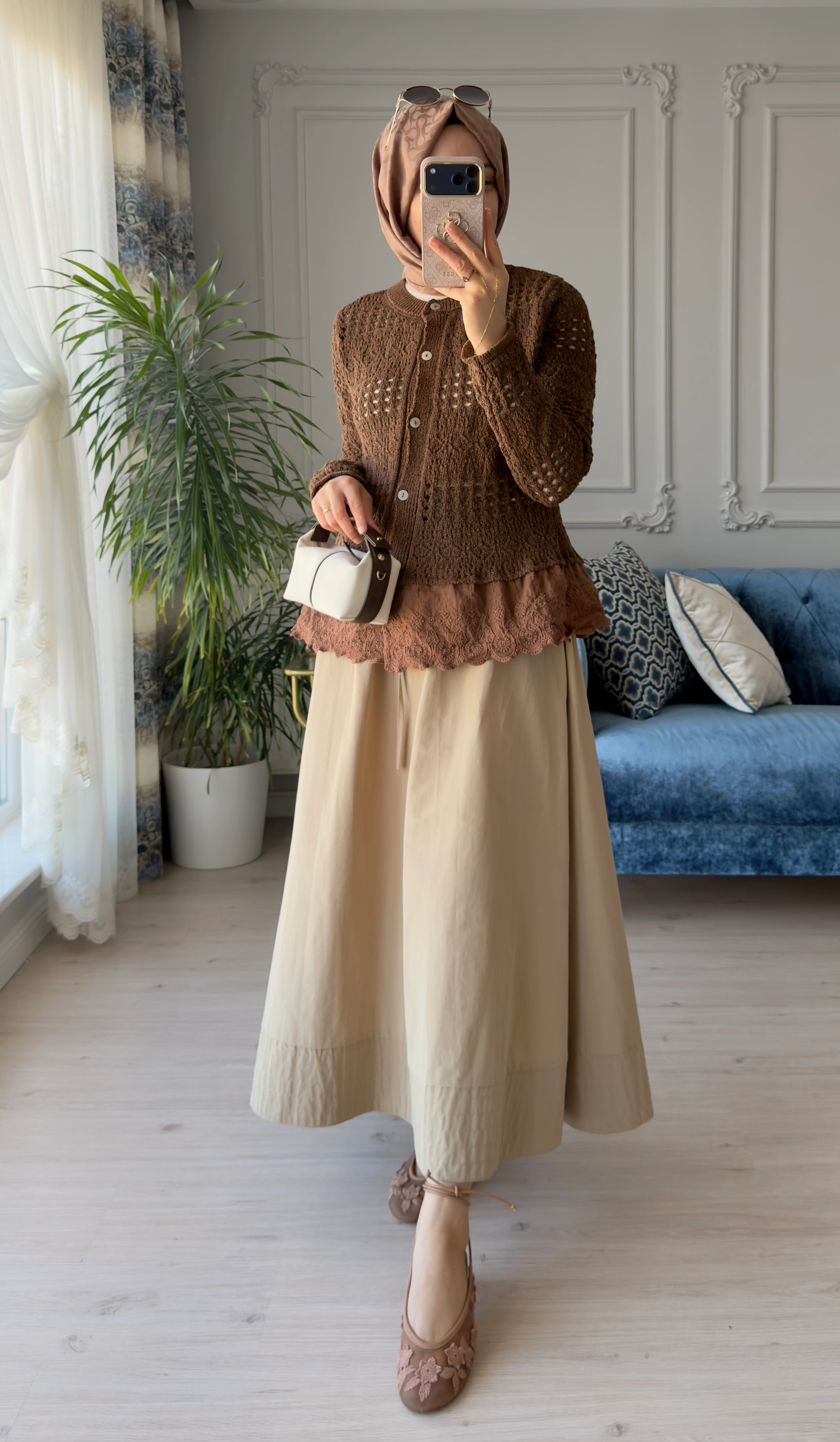 Fistolu Hırka Kahve 