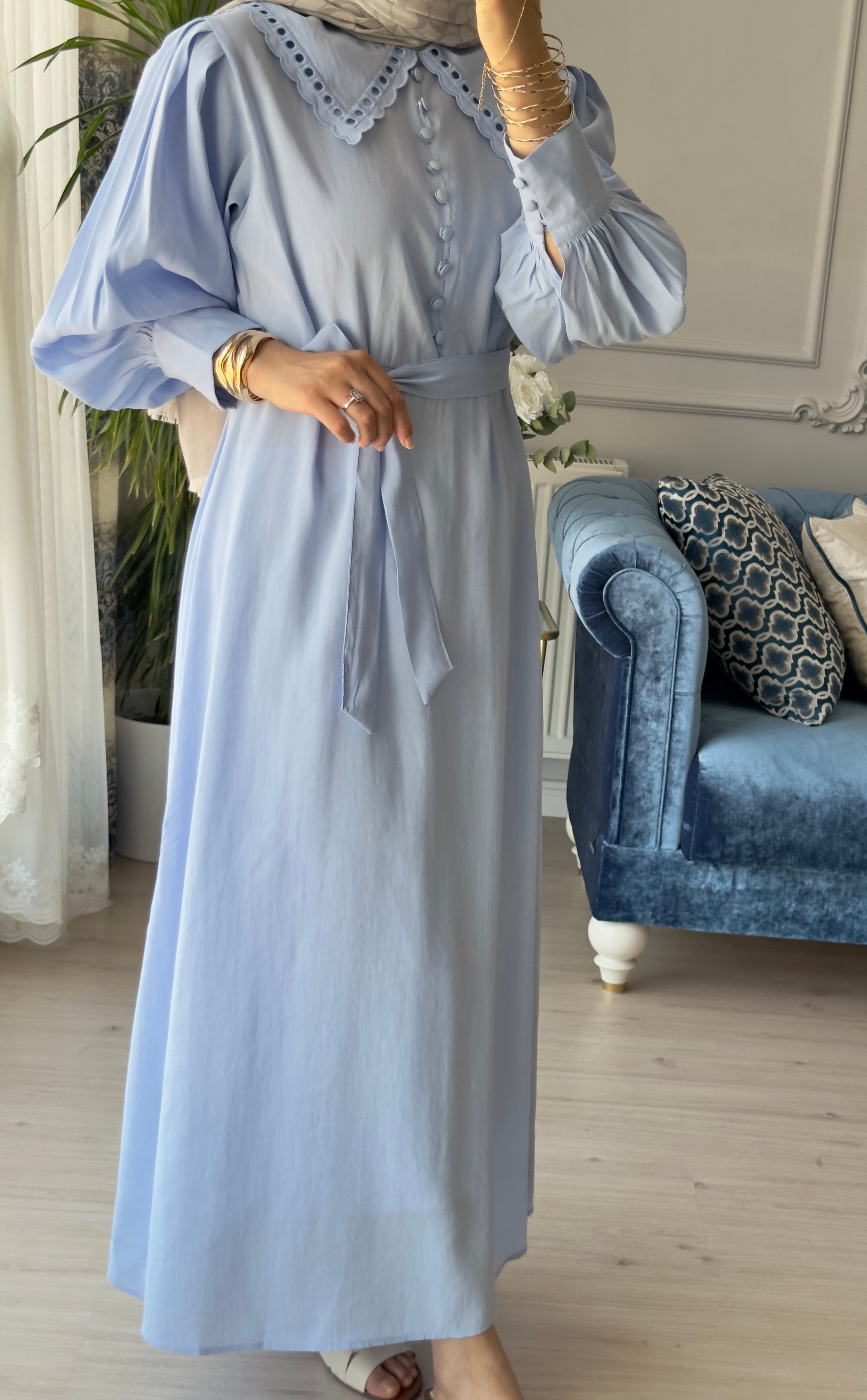 Hazel Elbise Mavi