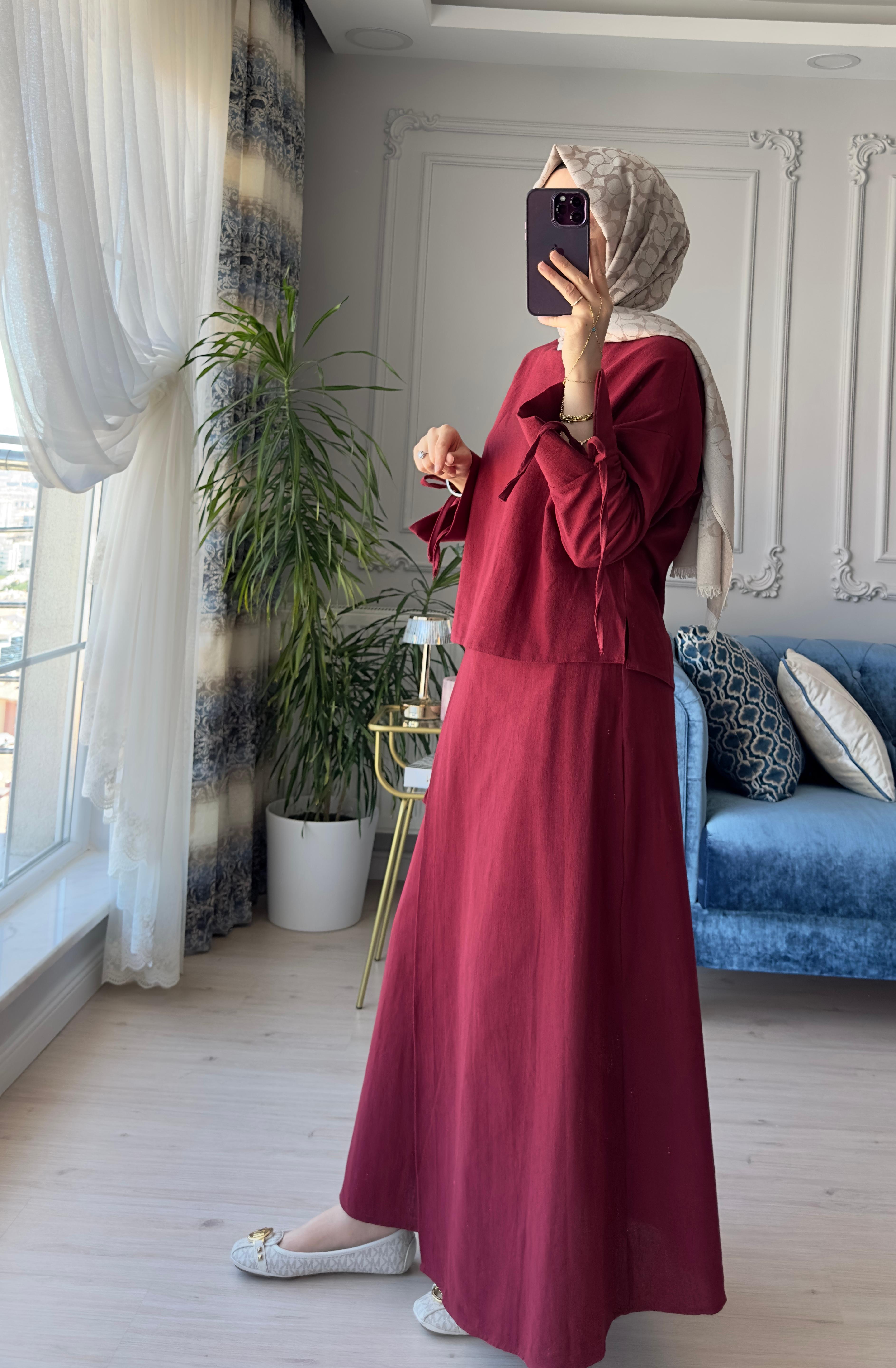 Alice Keten Takım Bordo