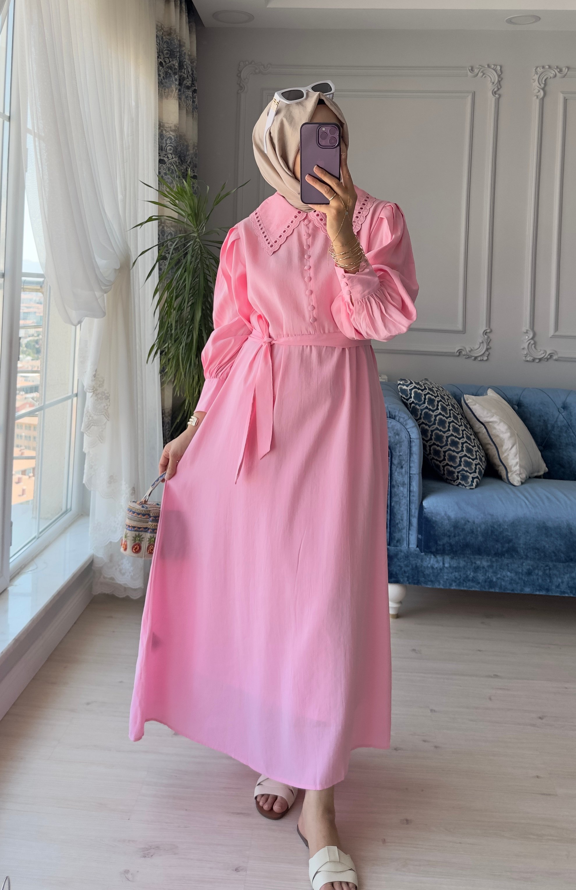 Hazel Elbise Pembe