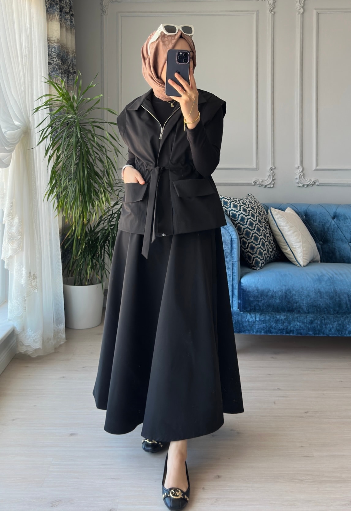 Nora Yelekli Takım Siyah
