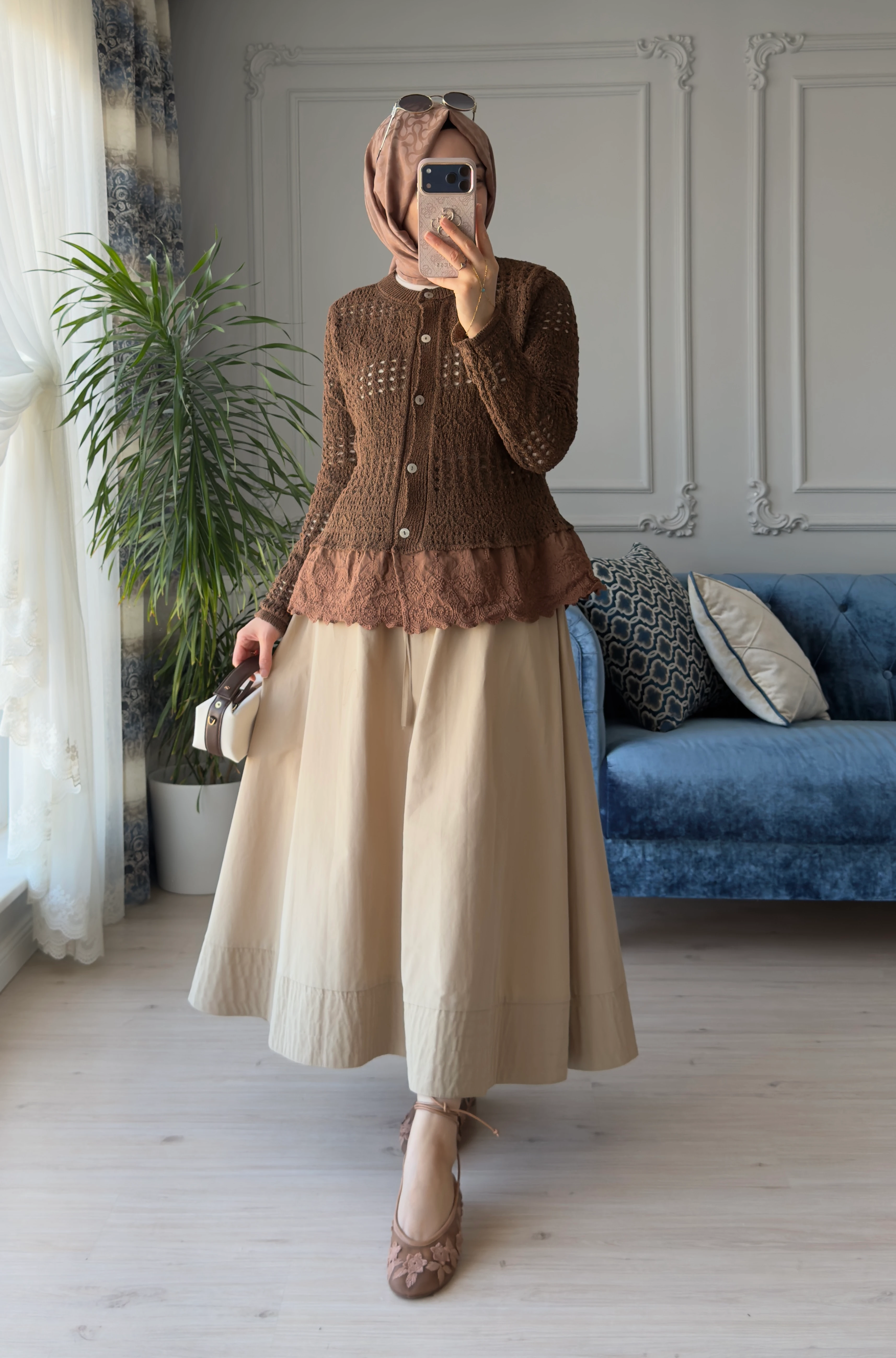 Fistolu Hırka Kahve 