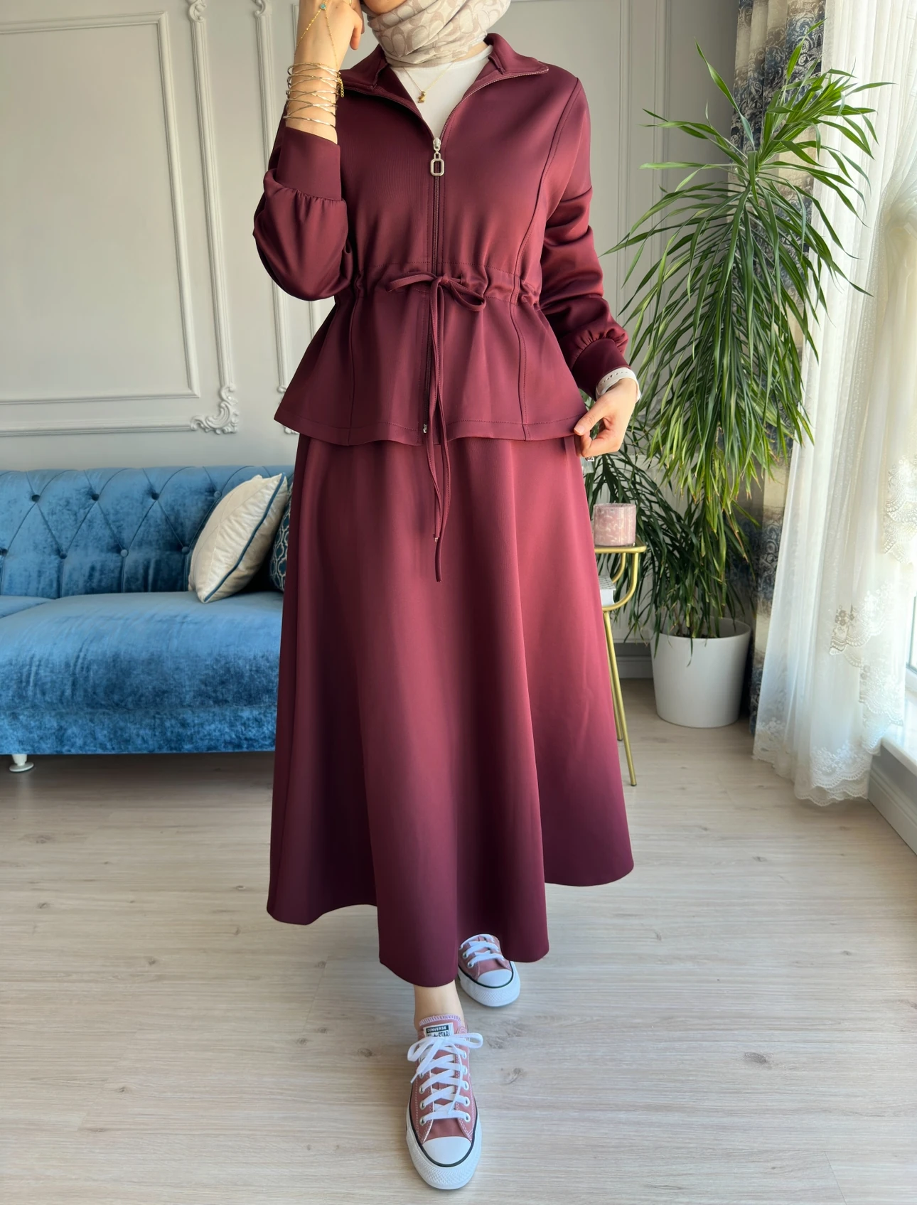 Lisa Scuba Takım Bordo