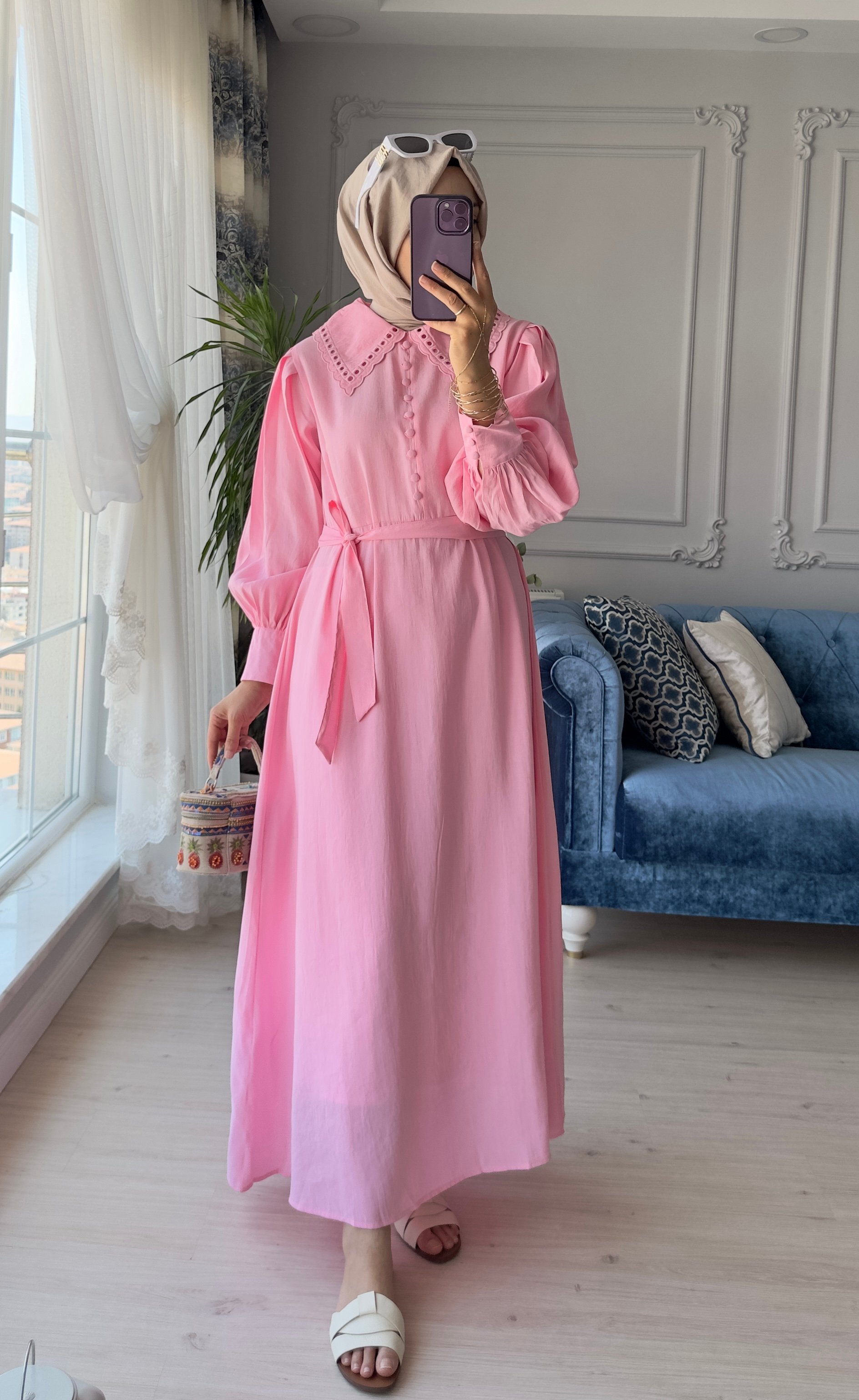 Hazel Elbise Pembe