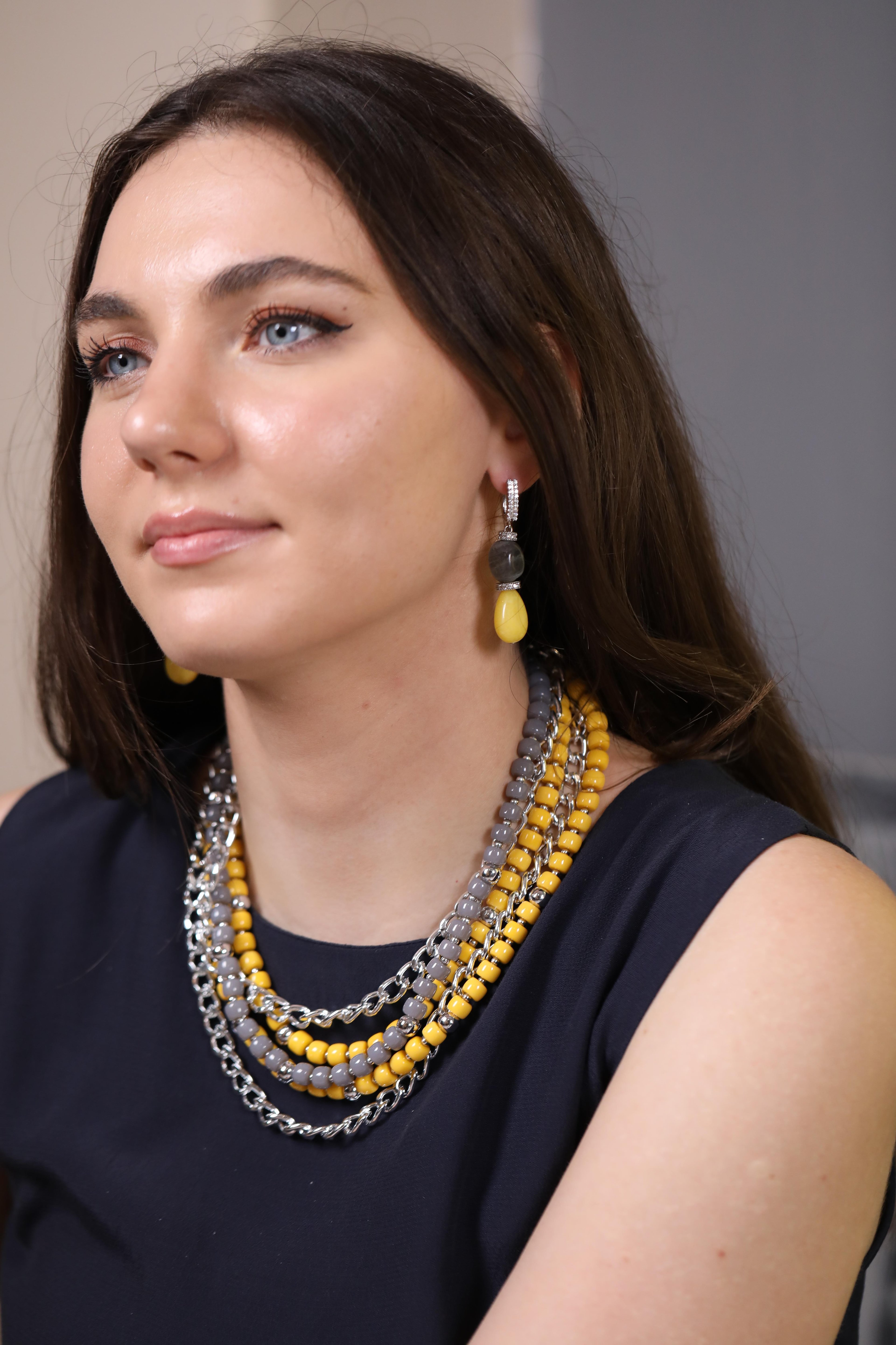 Sarı Zincir Kolye