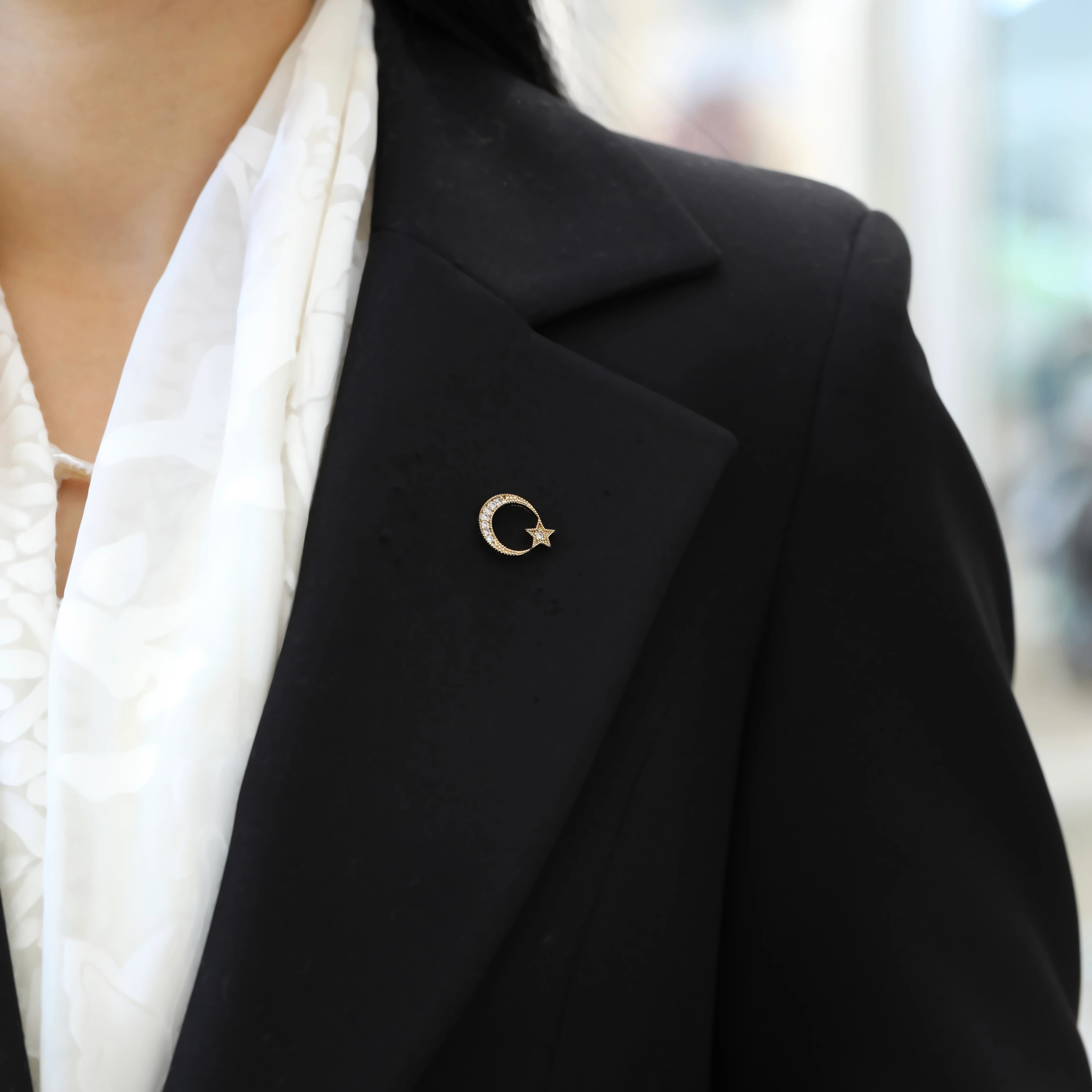 Mini Ay Yıldız Broş