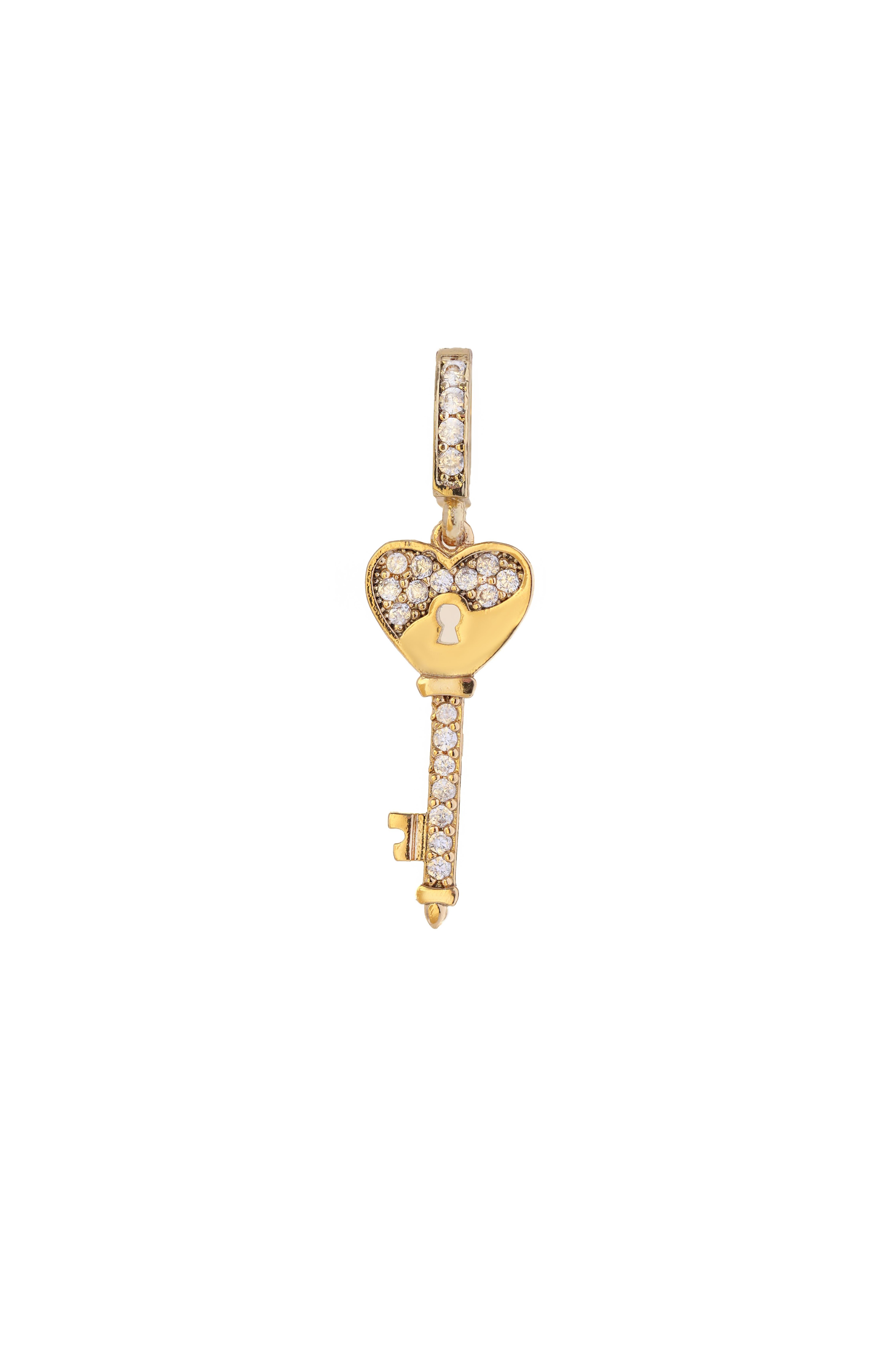 Mini Kalp Anahtar Charm