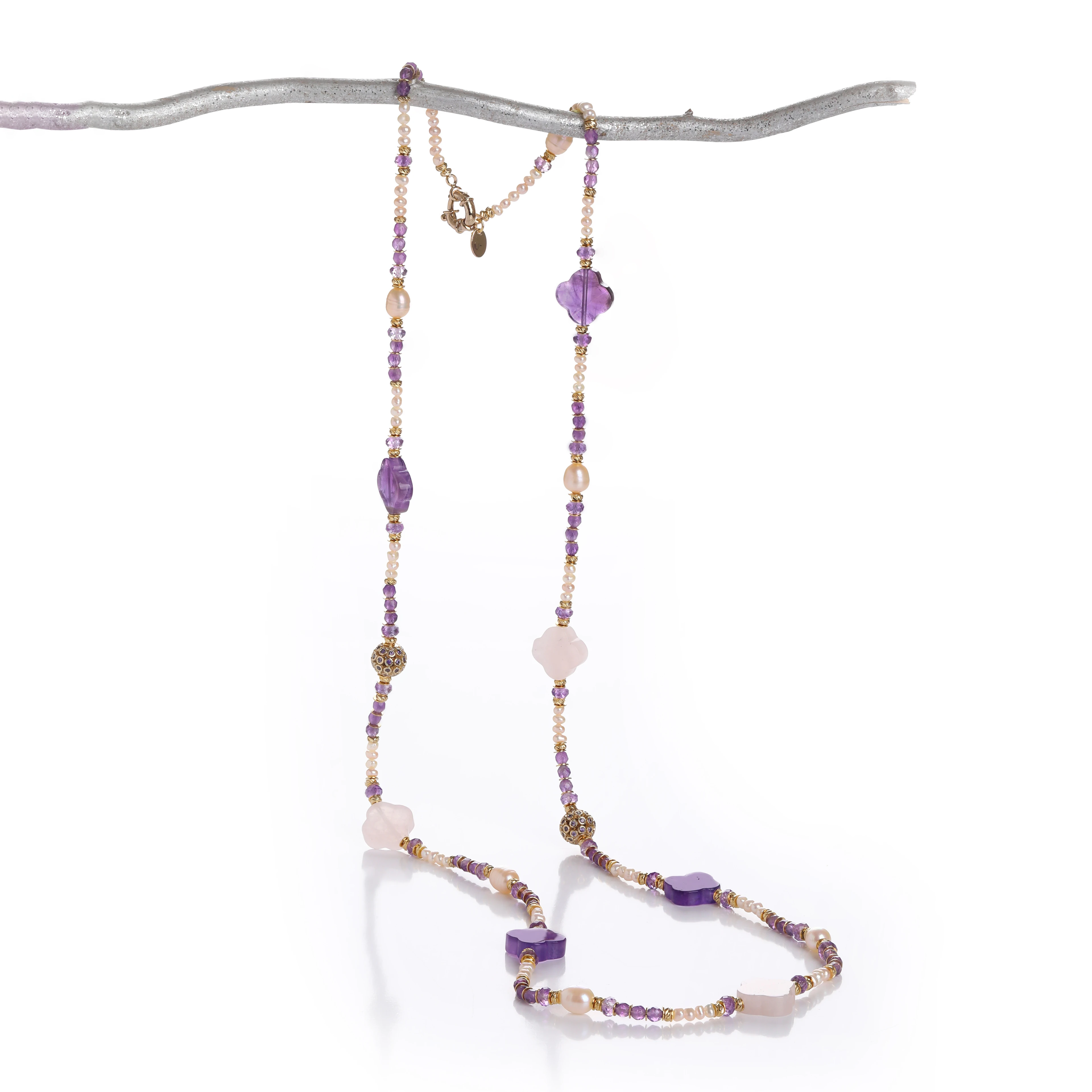 Amour Glow Ametist Kolye 